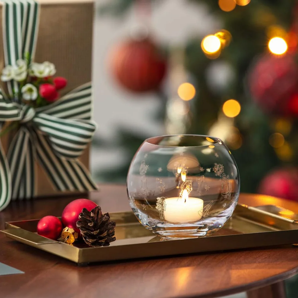 Villeroy & Boch Toy's Delight świecznik na tealight szklany kryształowy bezbarwny mycie w zmywarce