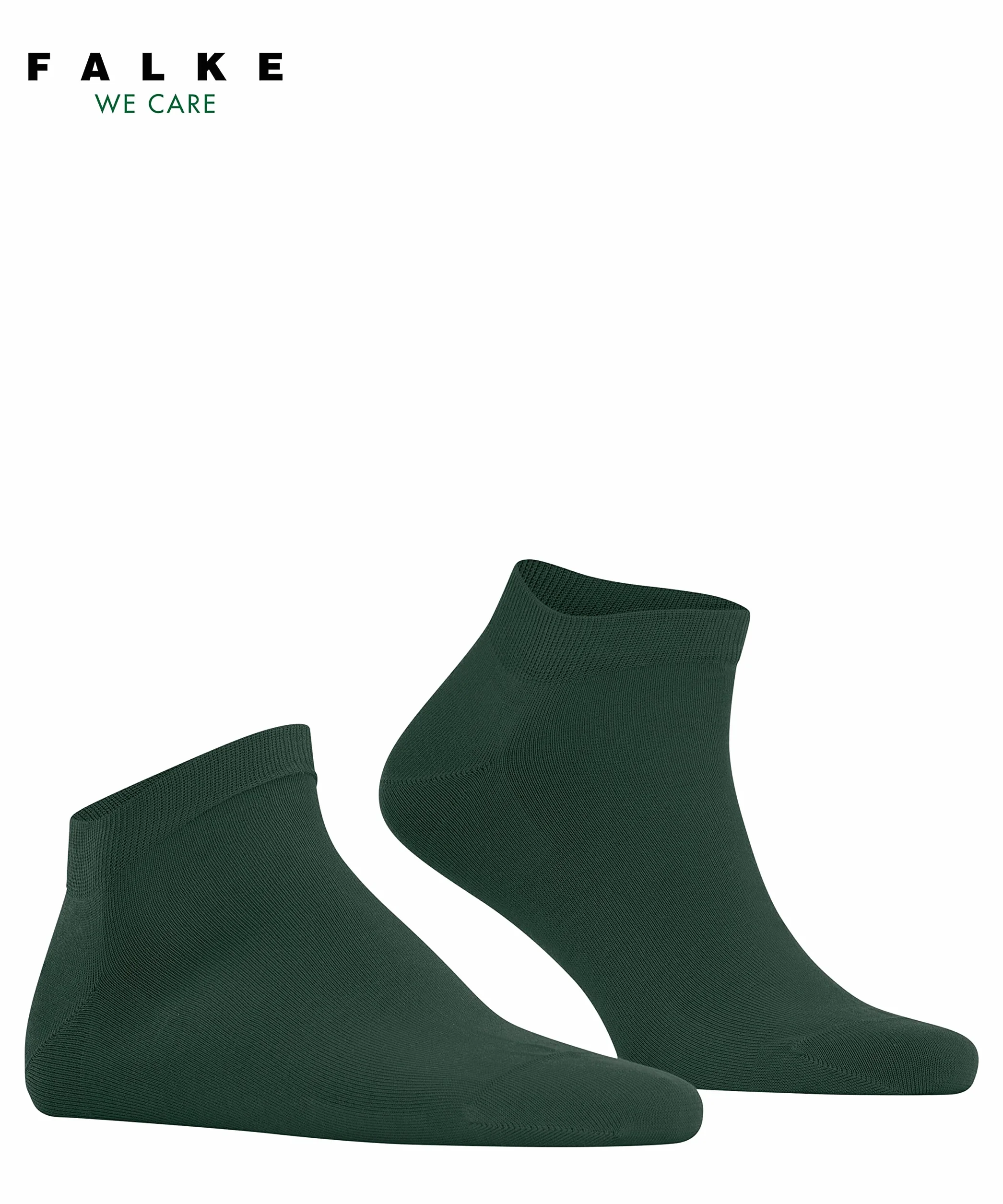 FALKE Mężczyźni Skarpety do trampek Cool 24/7 M Sn Bawełna krótkie jednokolorowe 1 Para, Zielony Hunter Green 7441, 43-44