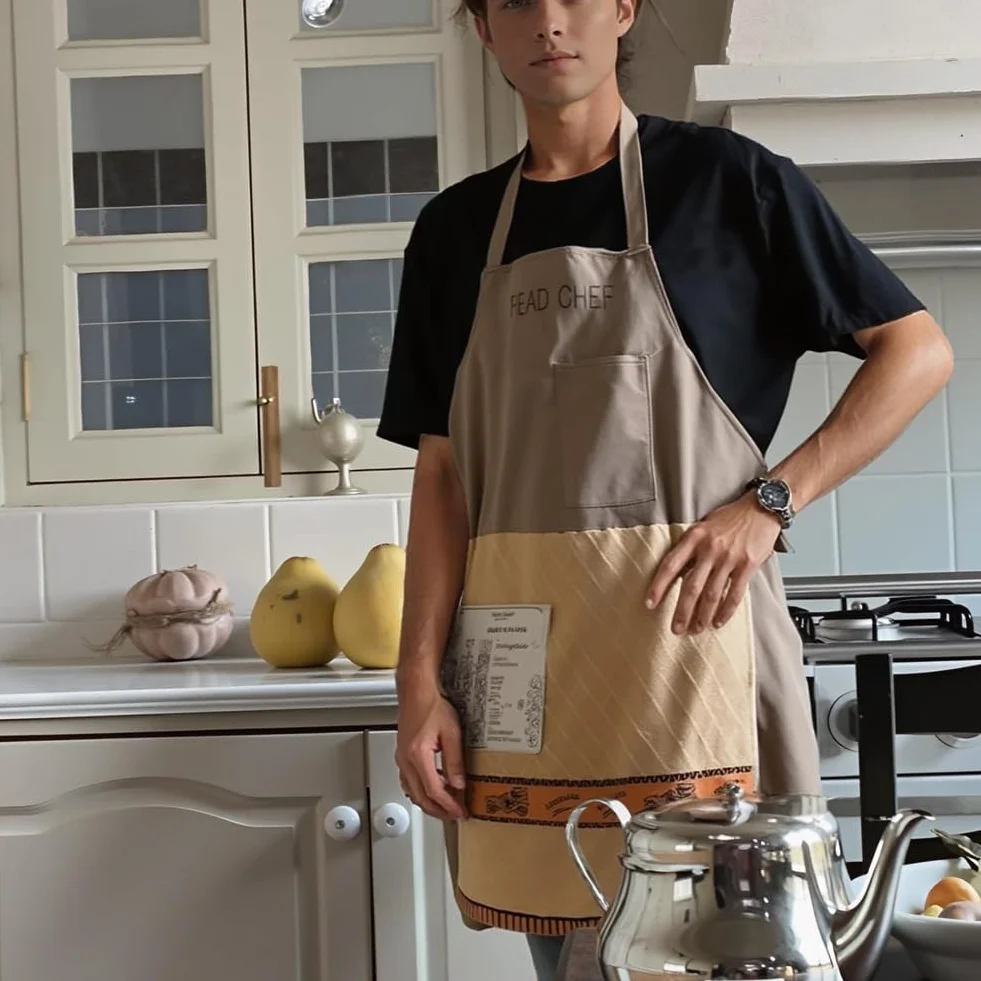 ISTOVO Ostateczny Śmieszny Gag 2025 - Fartuch Prank Szefa dla Mężczyzn - do Kuchennych Psikusów i Żartów z Ukrytą Kieszenią Niespodzianką