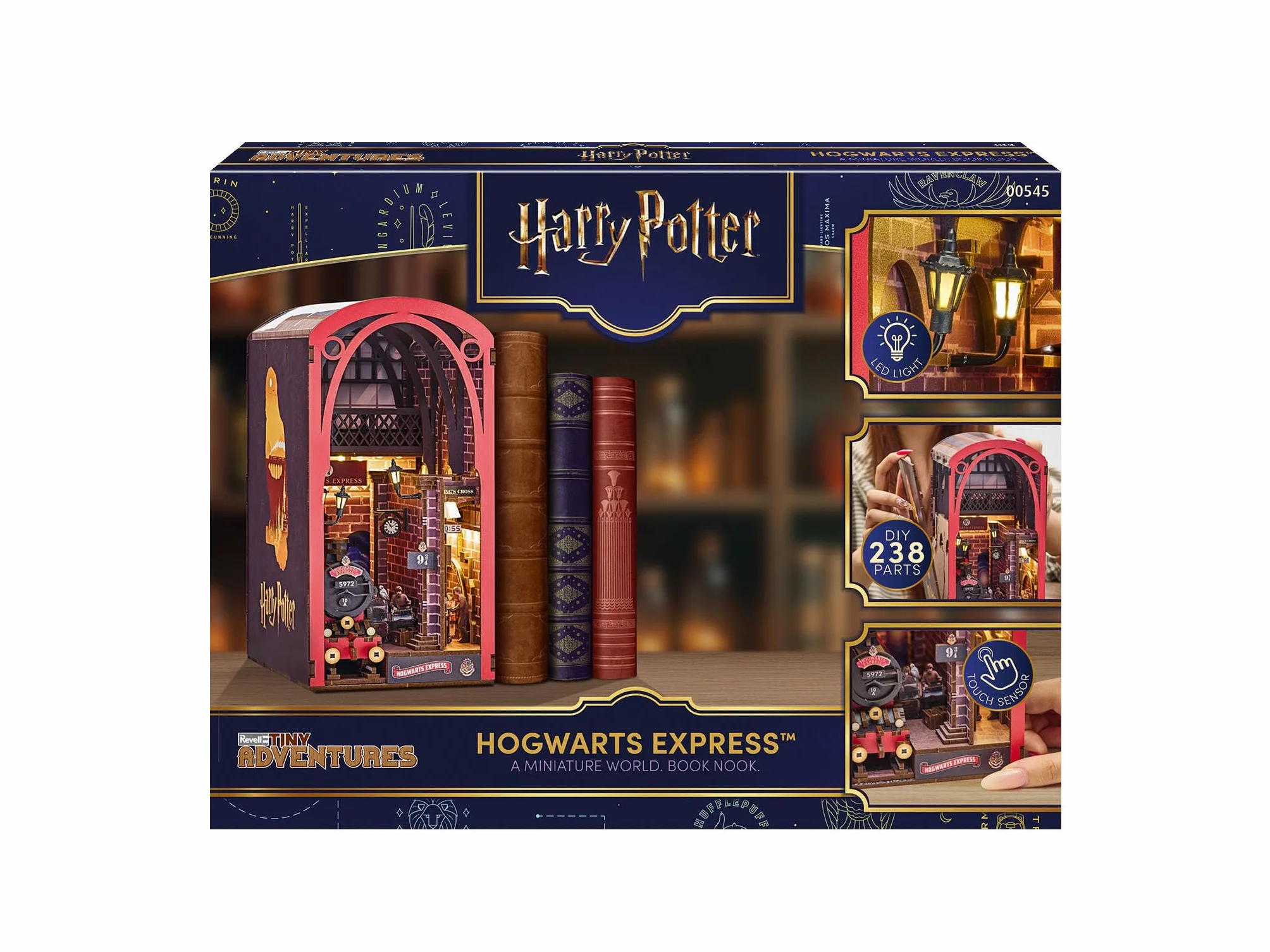 Revell Harry Potter Hogwart Express Book Nook z oświetleniem LED, miniaturowe 3D do samodzielnego wykonania