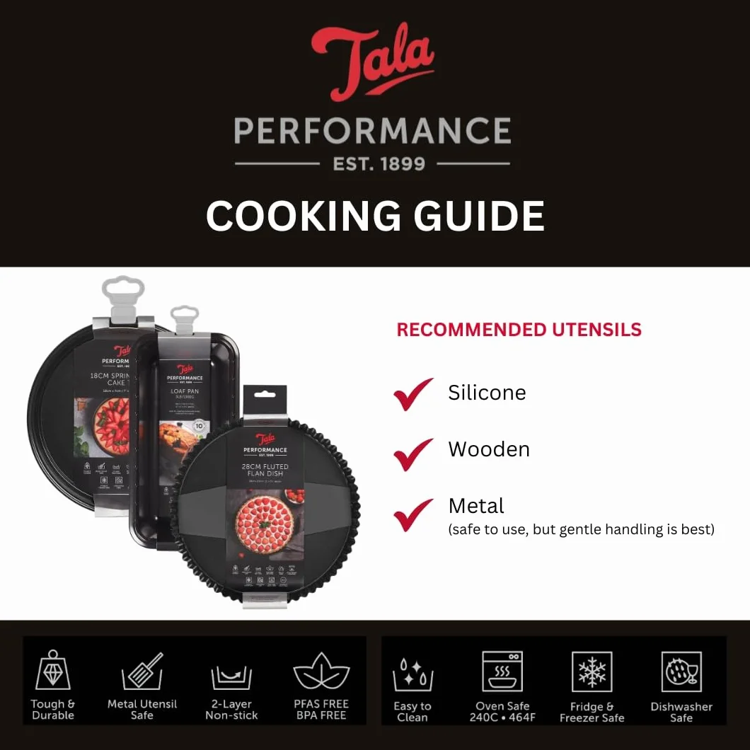 Tala Performance forma do tarty 10 cm stal węglowa powłoka nieprzywierająca Eclipse wyjmowane dno