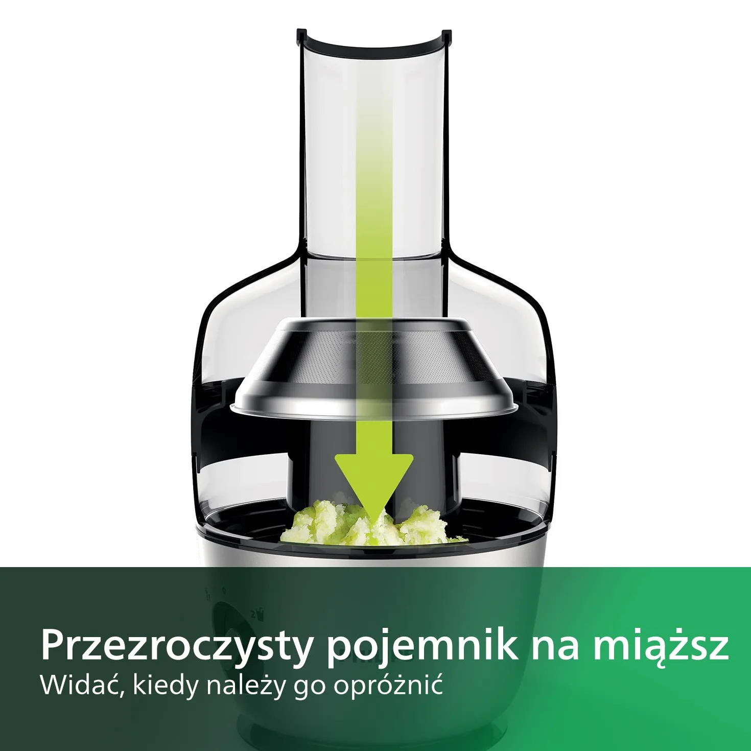 Philips Sokowirówka - 1100 W, 2 l, Aplikacja z przepisami HomeID, Podajnik XXL, Technologia Quick Clean (HR1921/20)