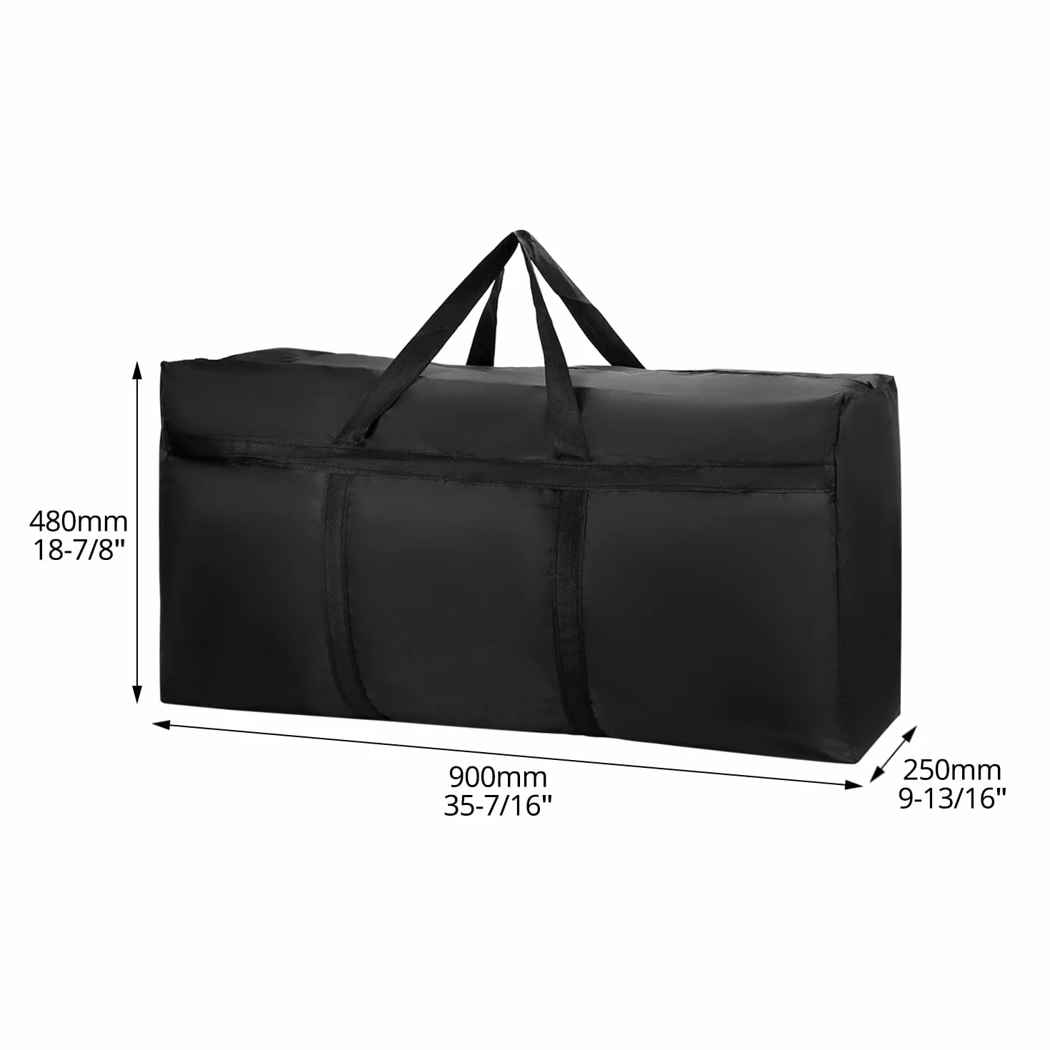 QWORK torba do przechowywania 120L wodoodporna Oxford 90x48x25 cm