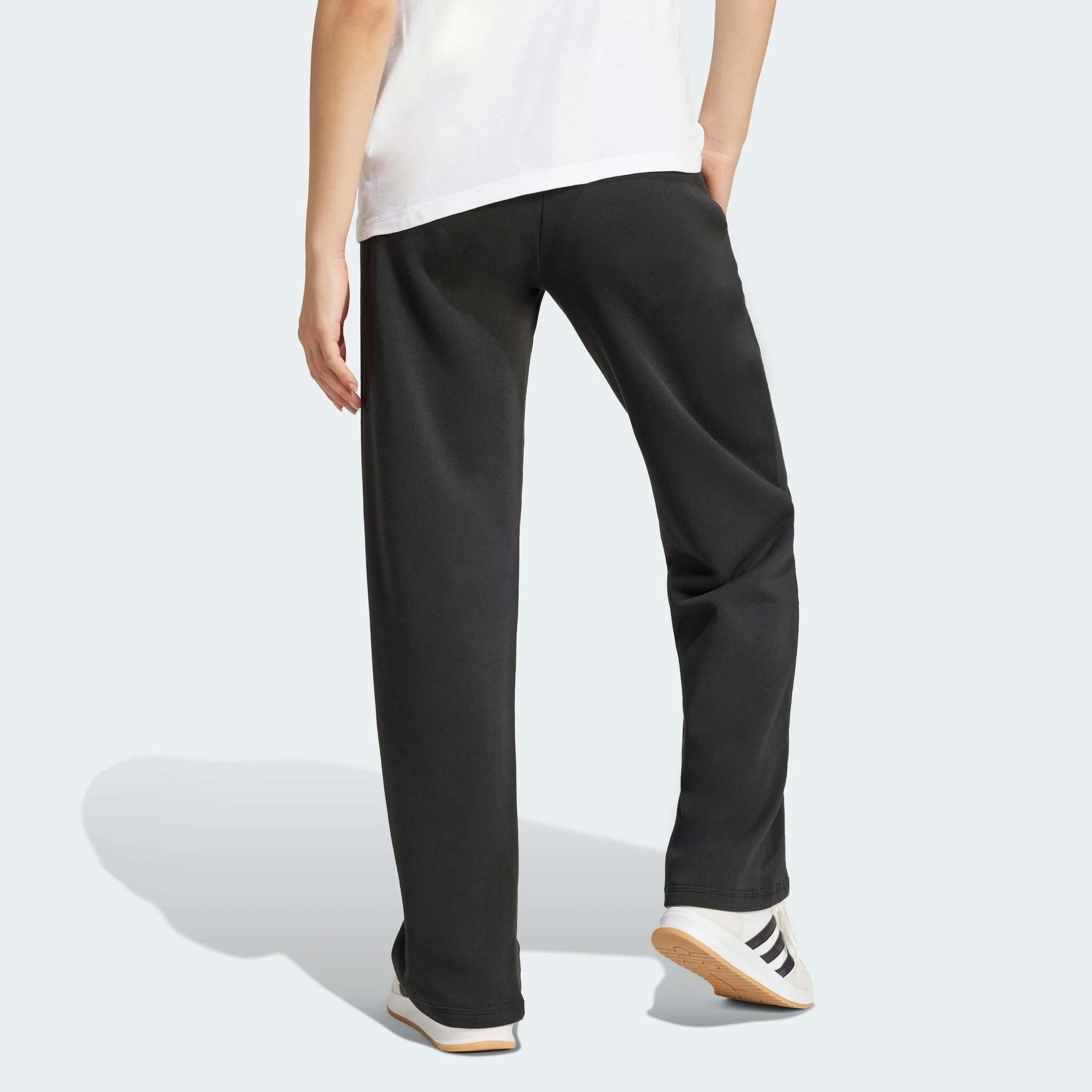 adidas Essentials Small Logo Feel Cozy Open Hem Pants - Spodnie Kobiety