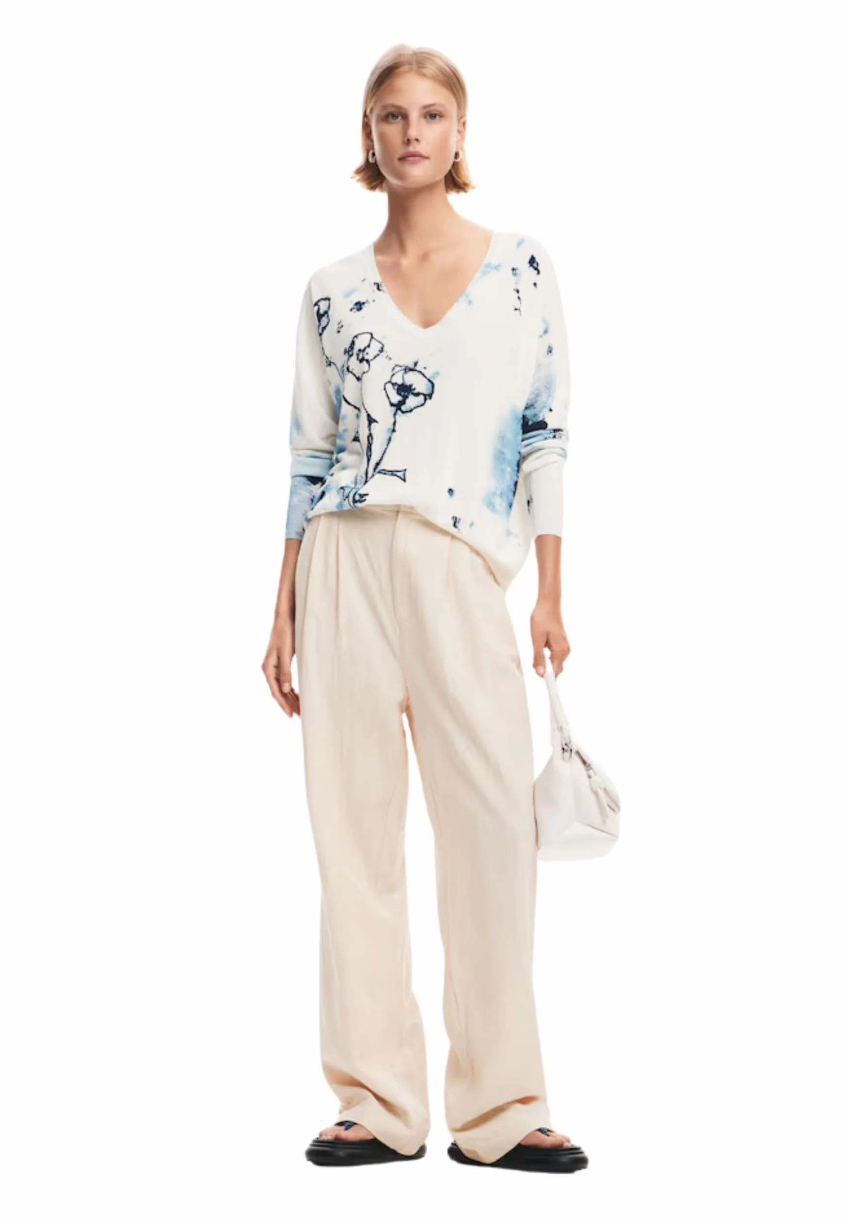 Desigual Jers_Helsinki Bluza damska, biała, M