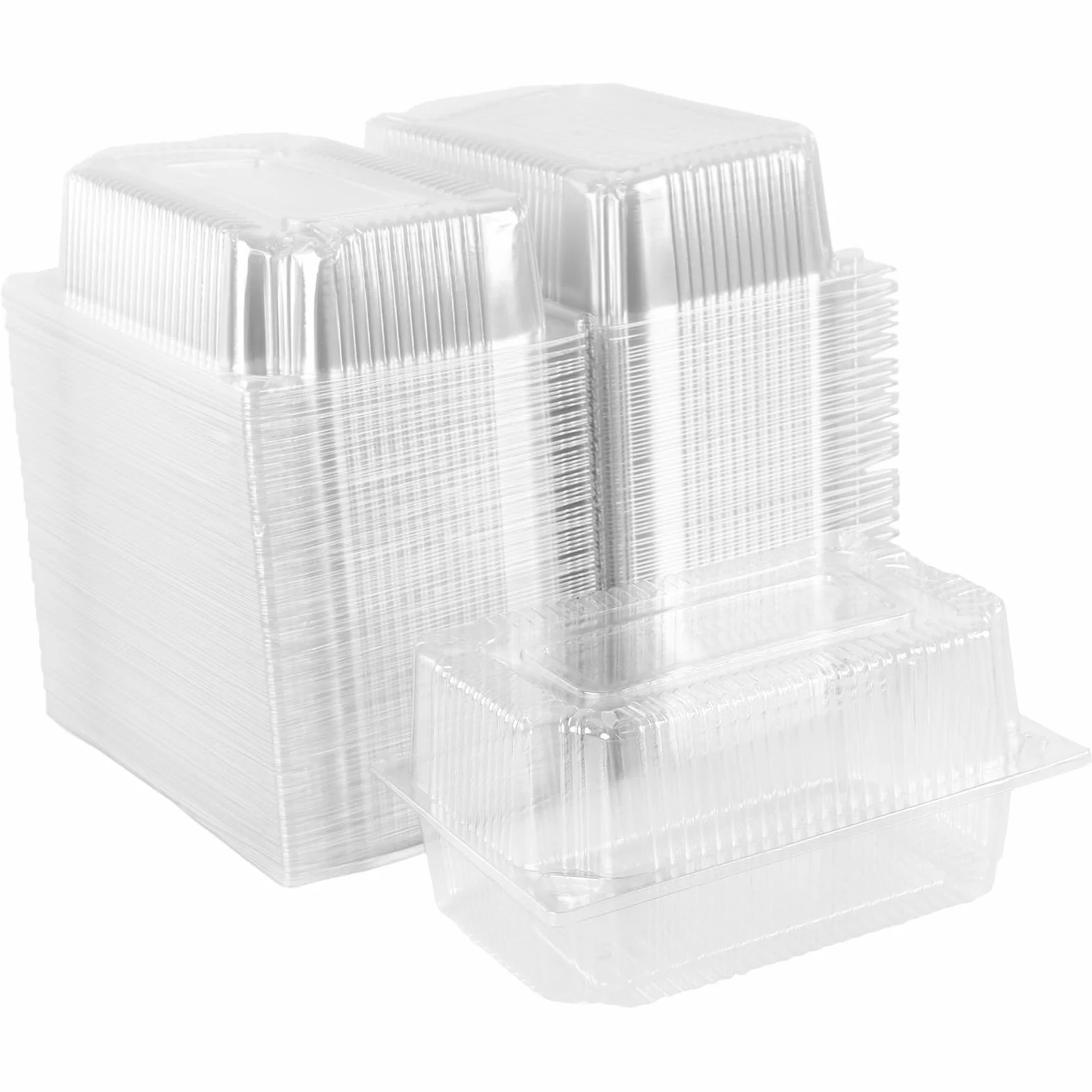 Przezroczyste pudełka na babeczki 100 sztuk 18,5 x 12 x 9,5 cm z pokrywką