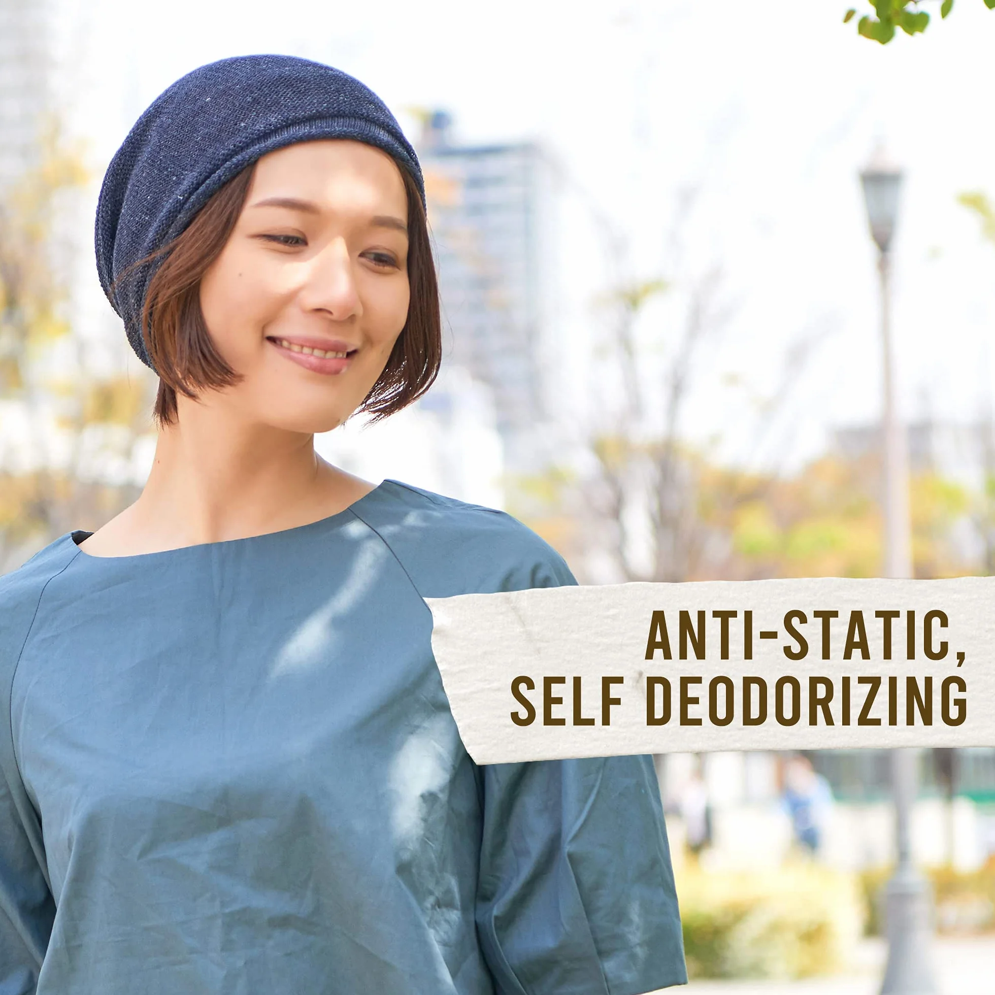 Charm 100% Lniana Czapka Damska Męska - Na Lato Surferska Oversize Slouch Beanie Cienka Antyalergiczny Oddychające z Japponii