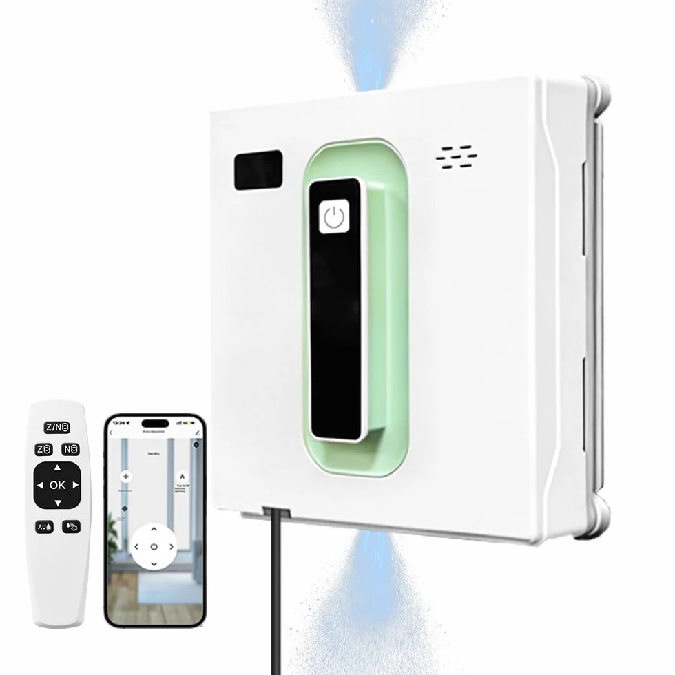 Robot do czyszczenia okien kwadratowy silnik bezszczotkowy podwójny strumień wody UPS 650 mAh