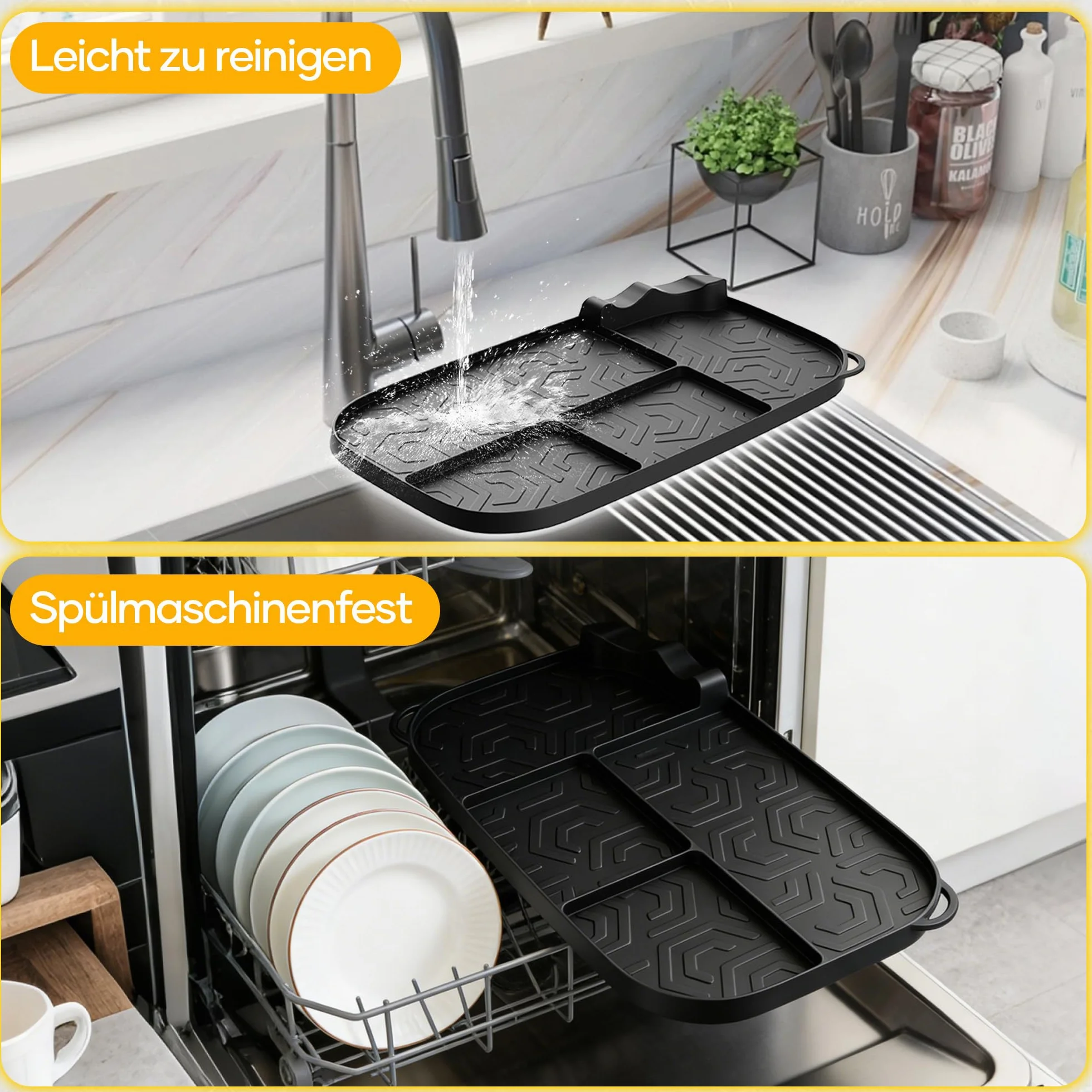 Akcesoria do frytkownicy na gorące powietrze Ninja AF500EU AF400EU AF451EU, akcesoria do Airfryer, mata silikonowa, regał do przechowywania z obszarami funkcyjnymi do Ninja Foodi Max Dual