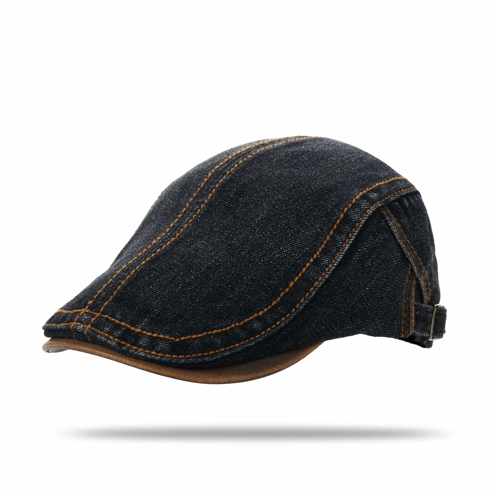 YAMEE Beret kapelusze męska dżinsowa vintage płaska czapka damska oddychająca ochrona przed słońcem płaska czapka męska klasyczna prosta beret męska regulowana czapka gazeciarza uniseks na co dzień