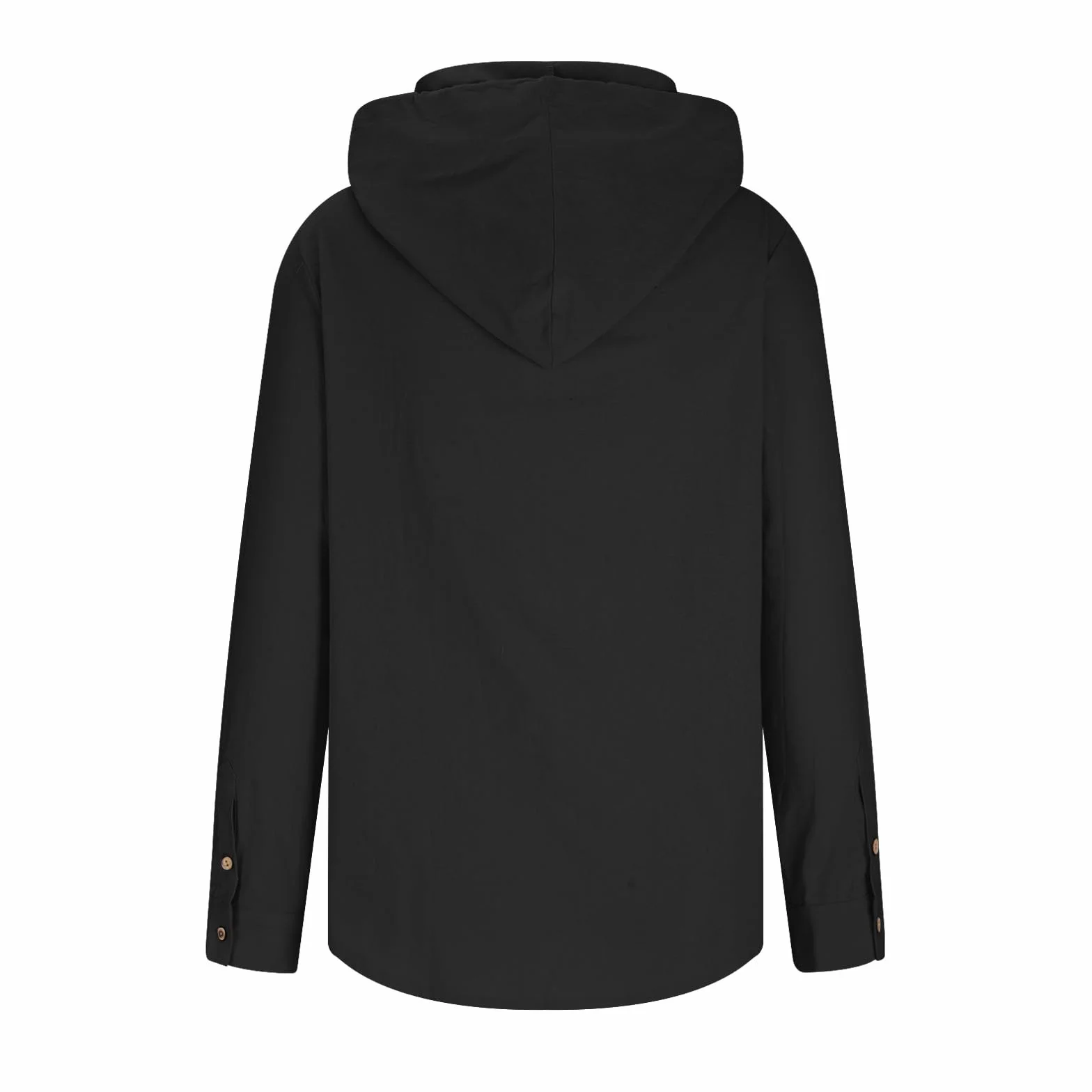 Lniana koszula męska, bawełna, len, bluza z kapturem, jednokolorowa, z zapięciem na guziki, z długim rękawem, modna koszulka z długim rękawem, smukła, letnia koszula, wygodna koszula na czas wolny