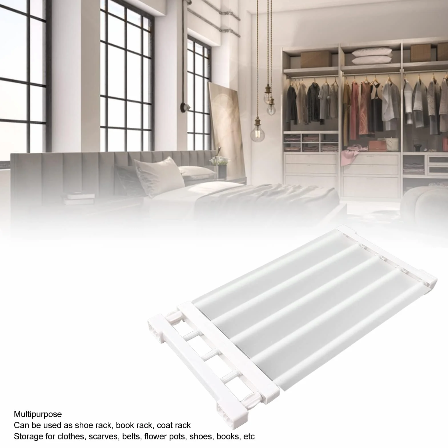 Metalowa Półka Napinająca do Szafy 50-80 cm Separator Dzielnik
