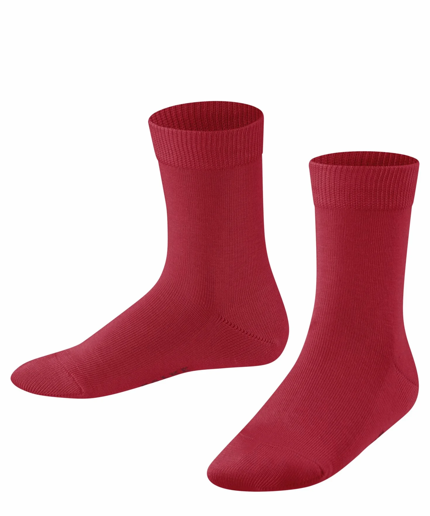 FALKE Uniseks - dzieci Skarpety Family K So bawełna jednokolorowe 1 Para, Czerwony Lipstick 8000, 31-34