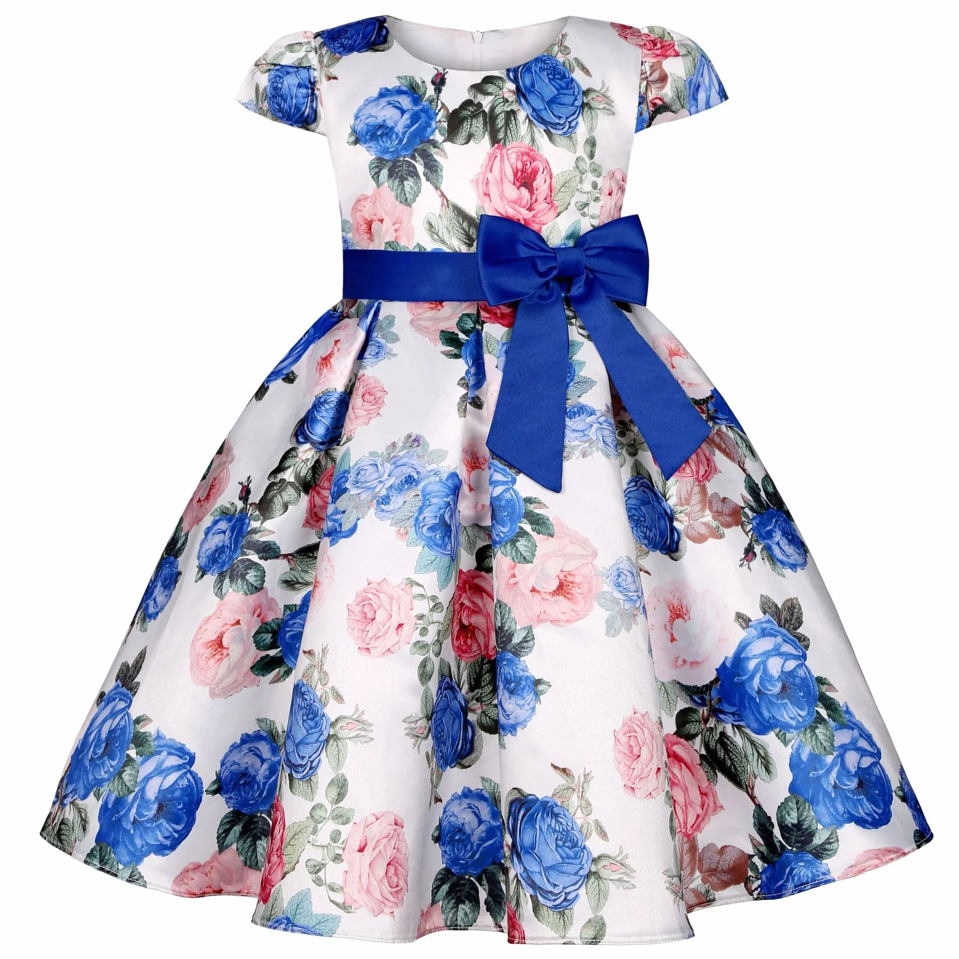 Dziewczęca sukienka w kwiaty, sukienka księżniczki, elegancka sukienka vintage, sukienka performance