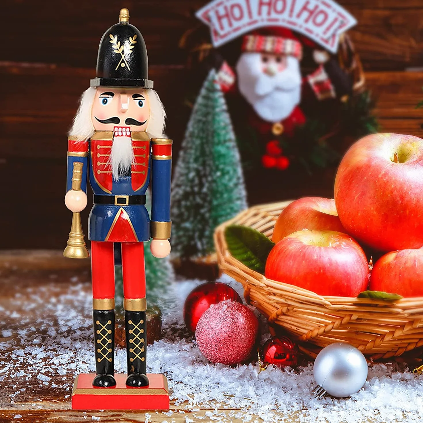 KAHEIGN figurki dziadków do orzechów z drewna 30 cm świąteczne dekoracje