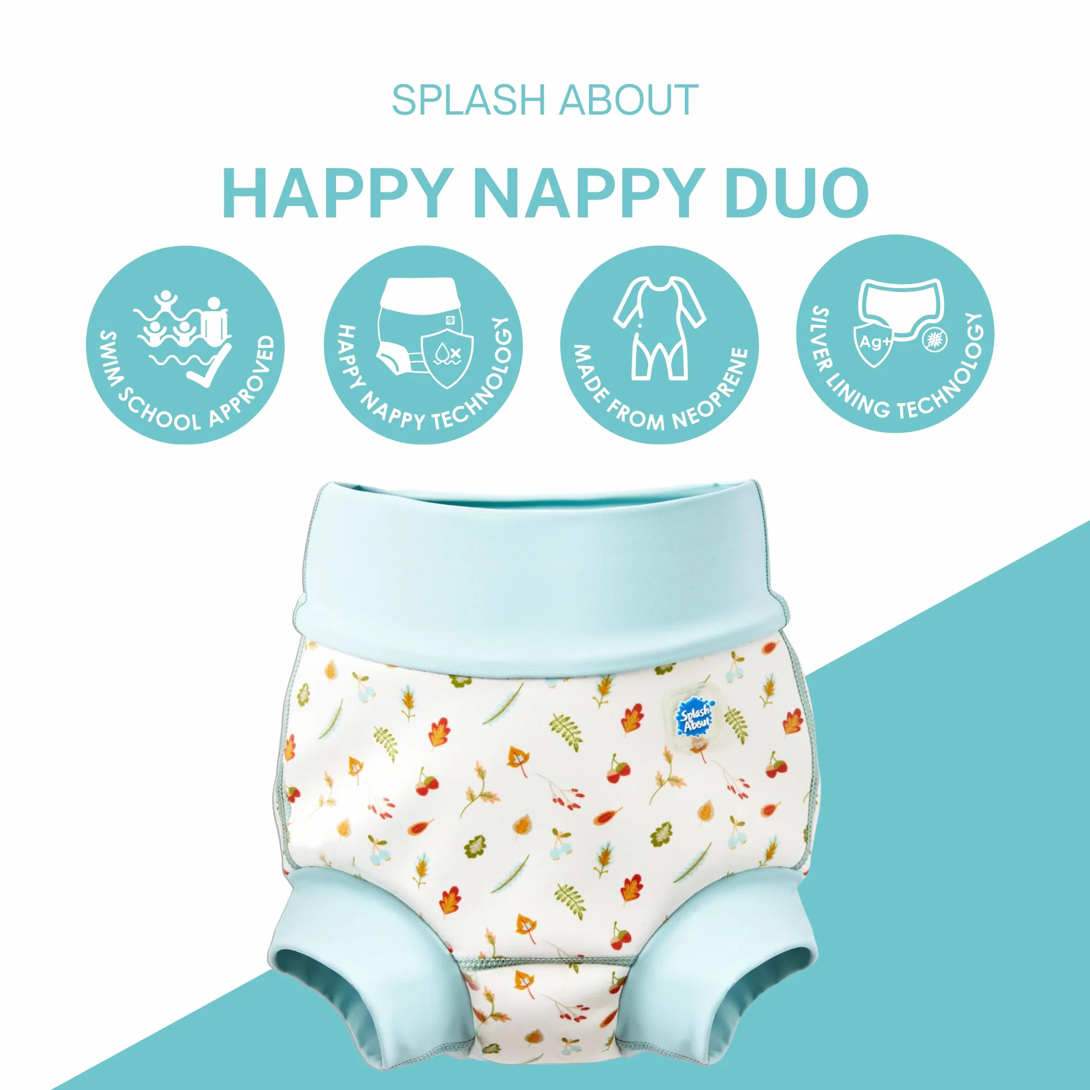 Splash About Happy Nappy Duo, małe żołędzie, 12-24 miesięcy, Małe żołędzie, 12-24 miesi?cy