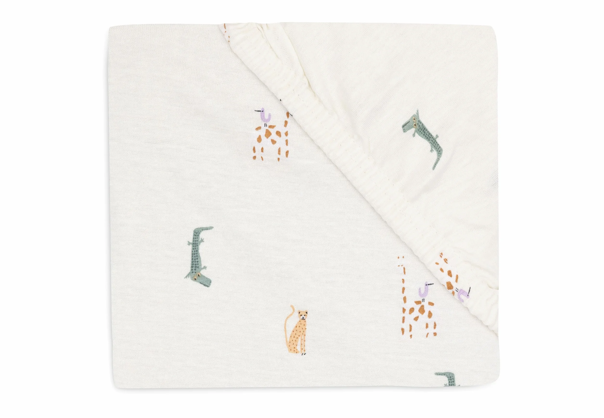 Jollein Prześcieradło z gumką z dżerseju Jungle Jambo 70/75 x 140/150 cm 100% bawełna Öko-TEX