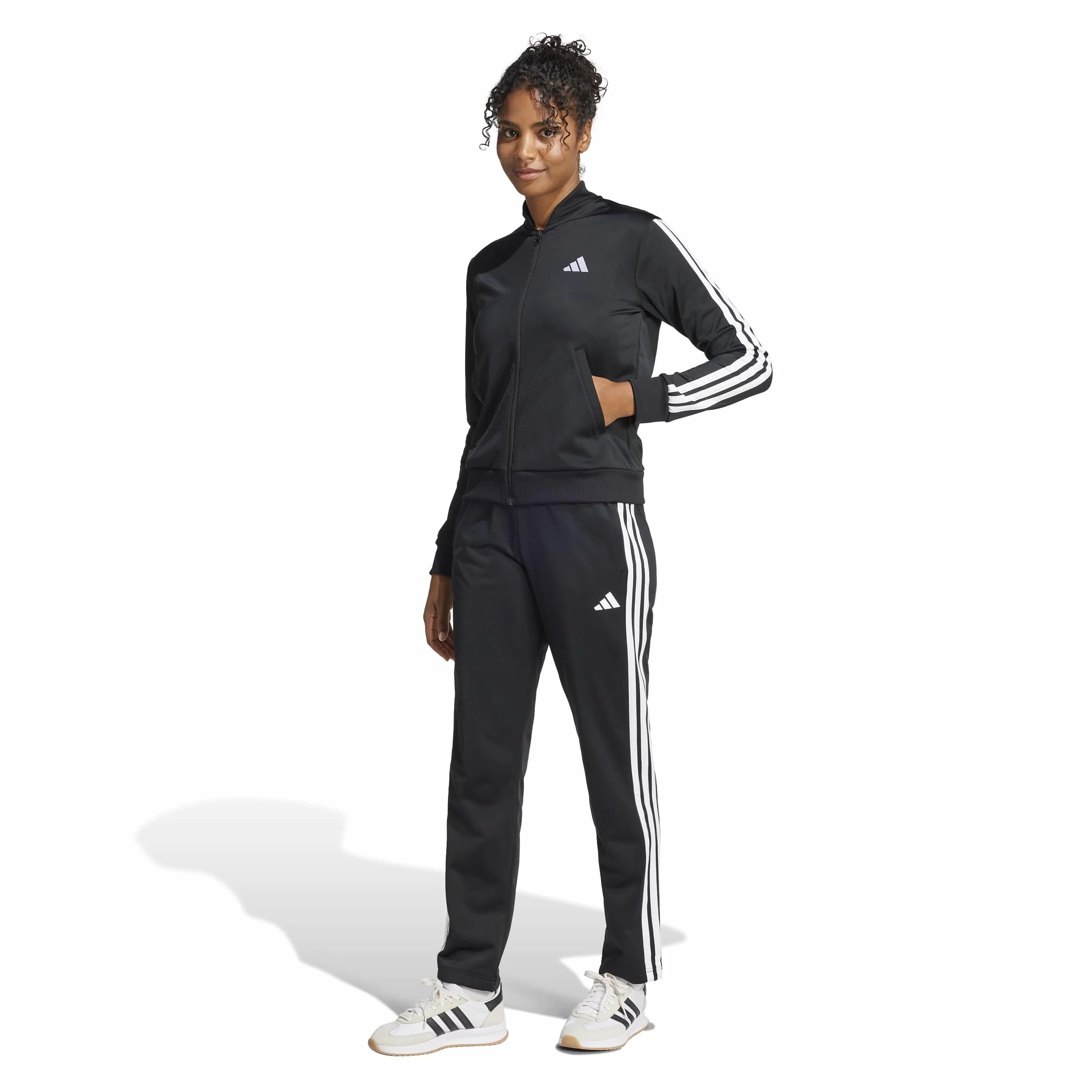 adidas Kobiety ESSENTIALS 3-STRIPES TRACKSUIT, Black, XS