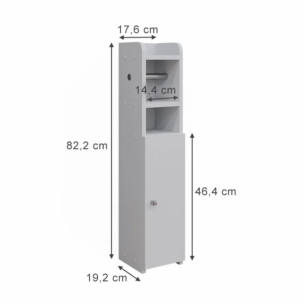 Vicco Szafka na papier toaletowy Fynn Biały 17.6 x 82.2 cm 1 drzwi