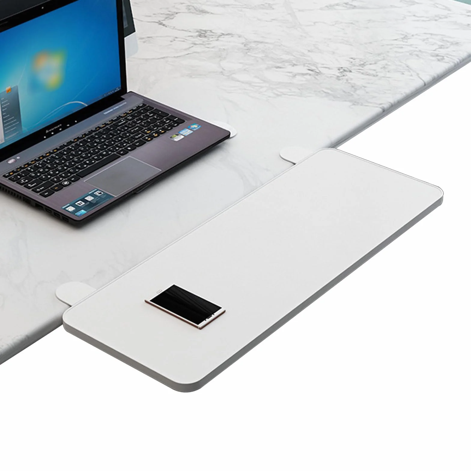 Ergonomiczne Przedłużenie Biurka 75cm, Składana Półka na Mysz i Tacka na Klawiaturę, 2 w 1 Wsparcie dla Łokcia