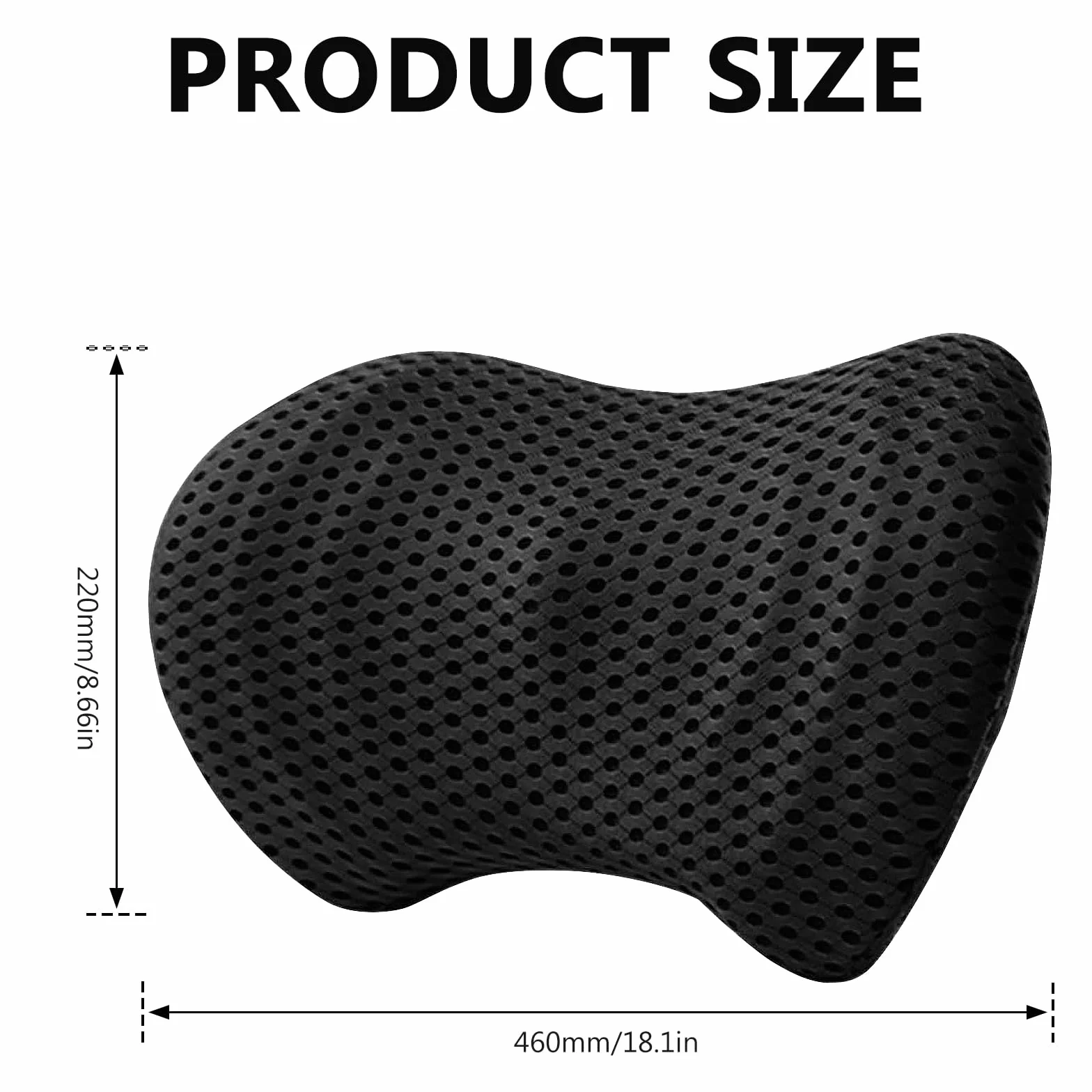 SUNOYA Poduszka lędźwiowa, poduszka pod plecy, poduszka lędźwiowa, poduszka podpierająca do fotela biurowego i fotelika samochodowego, ergonomiczna konstrukcja do łóżka kręgowego lędźwiowego, łagodzi