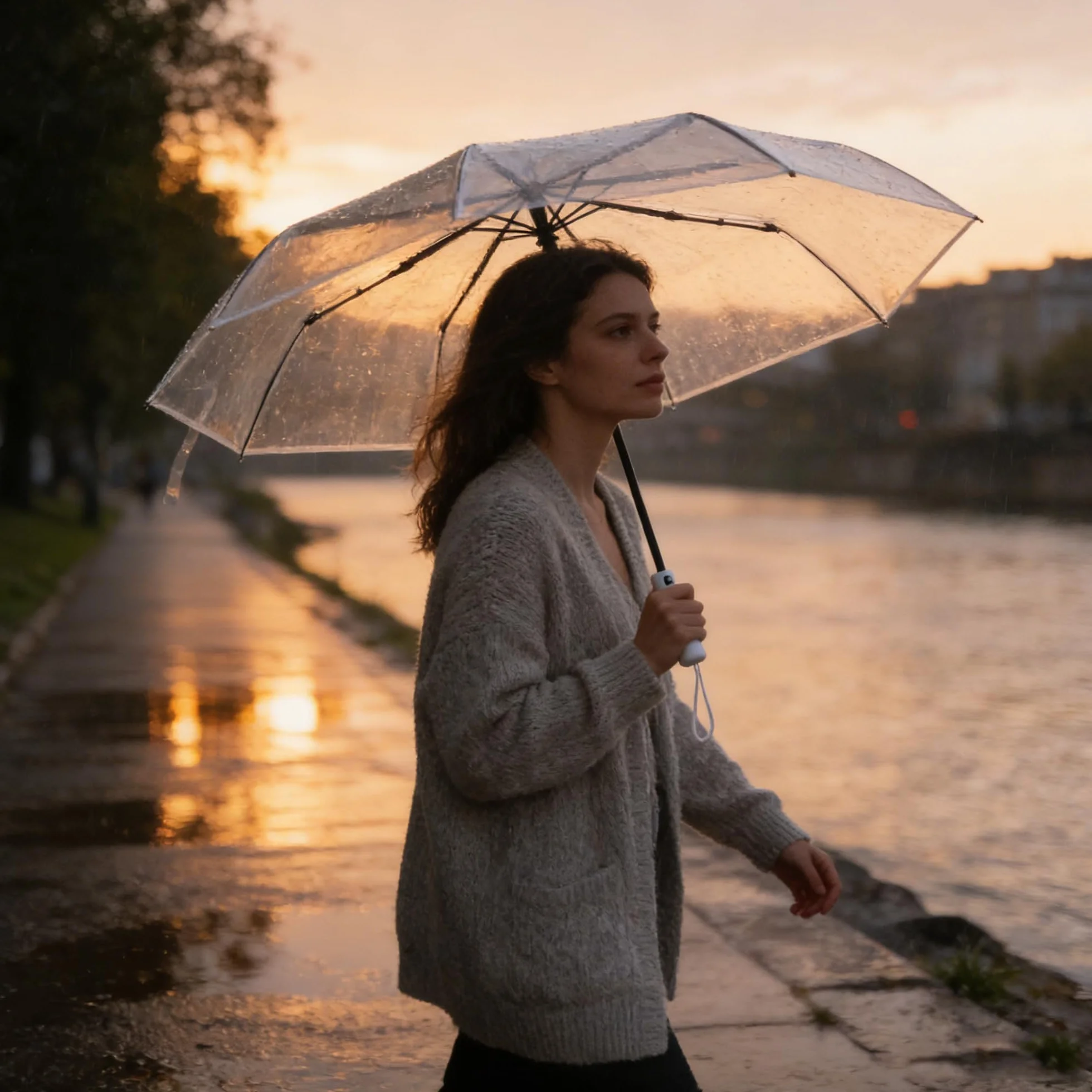 YUEMING Parasol odporny na burzę, Automatyczny parasol kompaktowy parasol podróżny z 10 stalowymi żeberkami z ochroną przed deszczem, składany parasol dla mężczyzn i kobiet