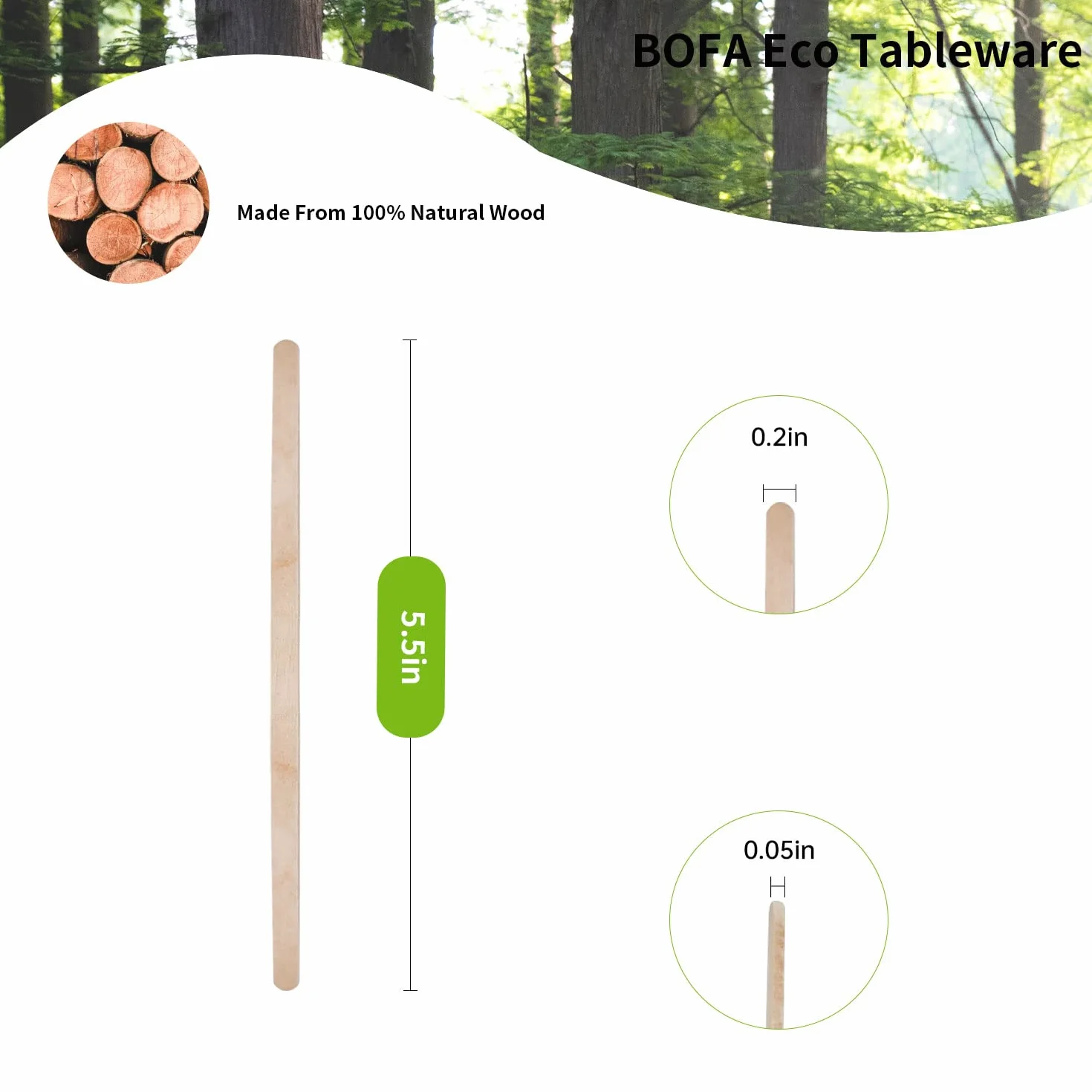 Jednorazowe Agitadores de café de madera de 14 cm, 1000 sztuk cajas de bebidas de batir, desechables, biodegradables, para fiestas, barbacoas, camping, restaurantes