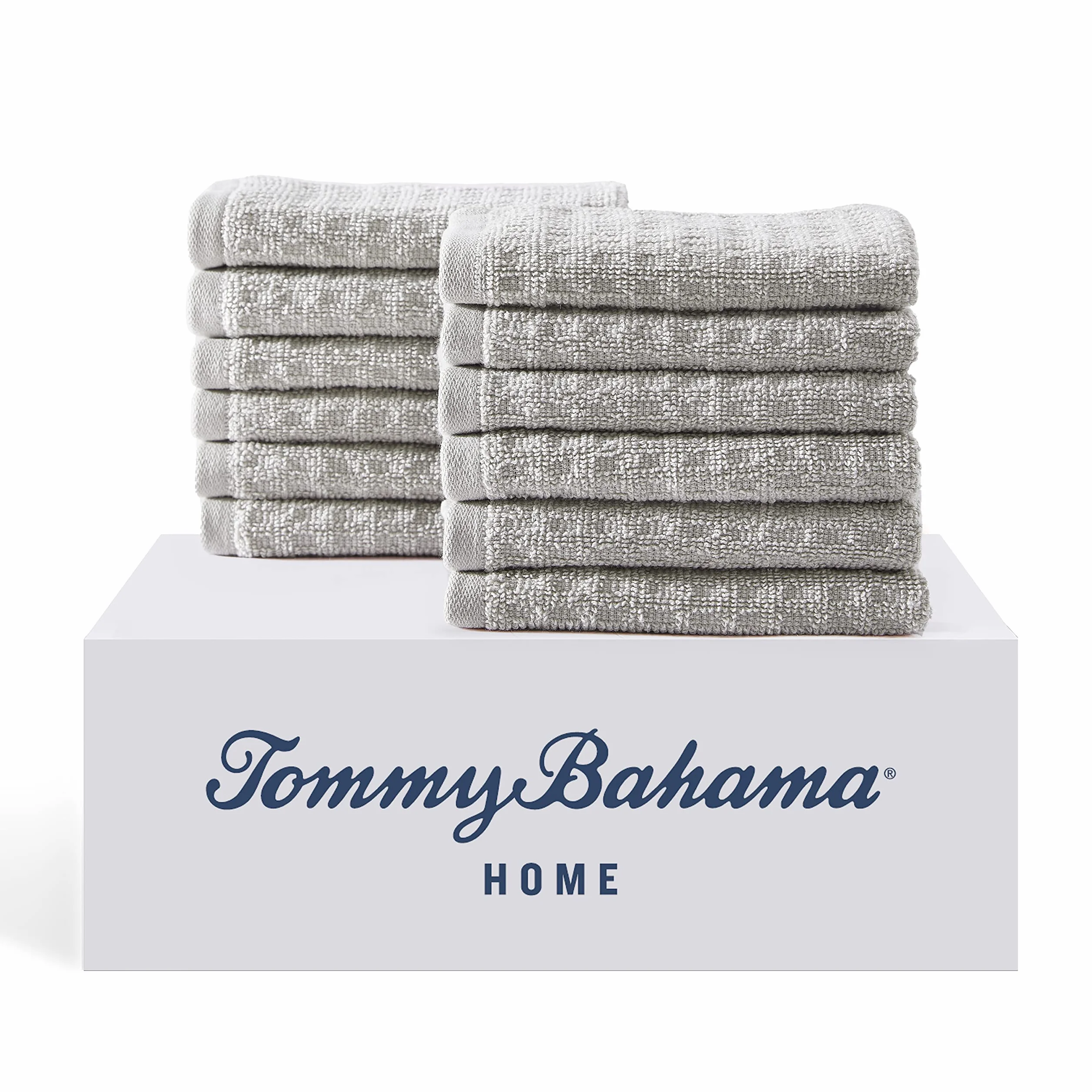 Tommy Bahama Zestaw ścierek bawełnianych dekoracyjnych do łazienki 12 sztuk szary północny Pacyfik