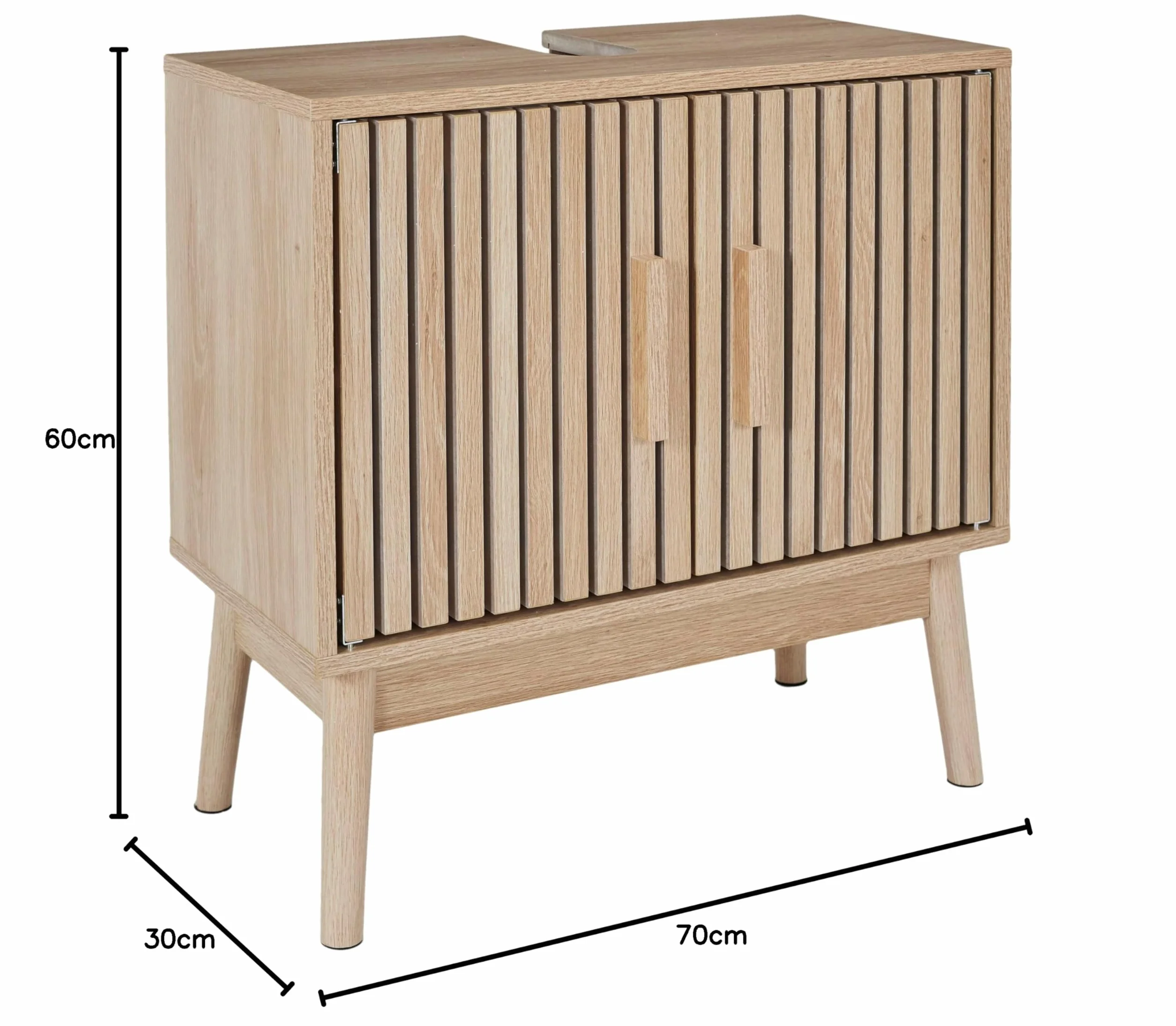 HOME DECO FACTORY wastafelmeubel Klaus Natural Crush 60x70x30 cm bruin