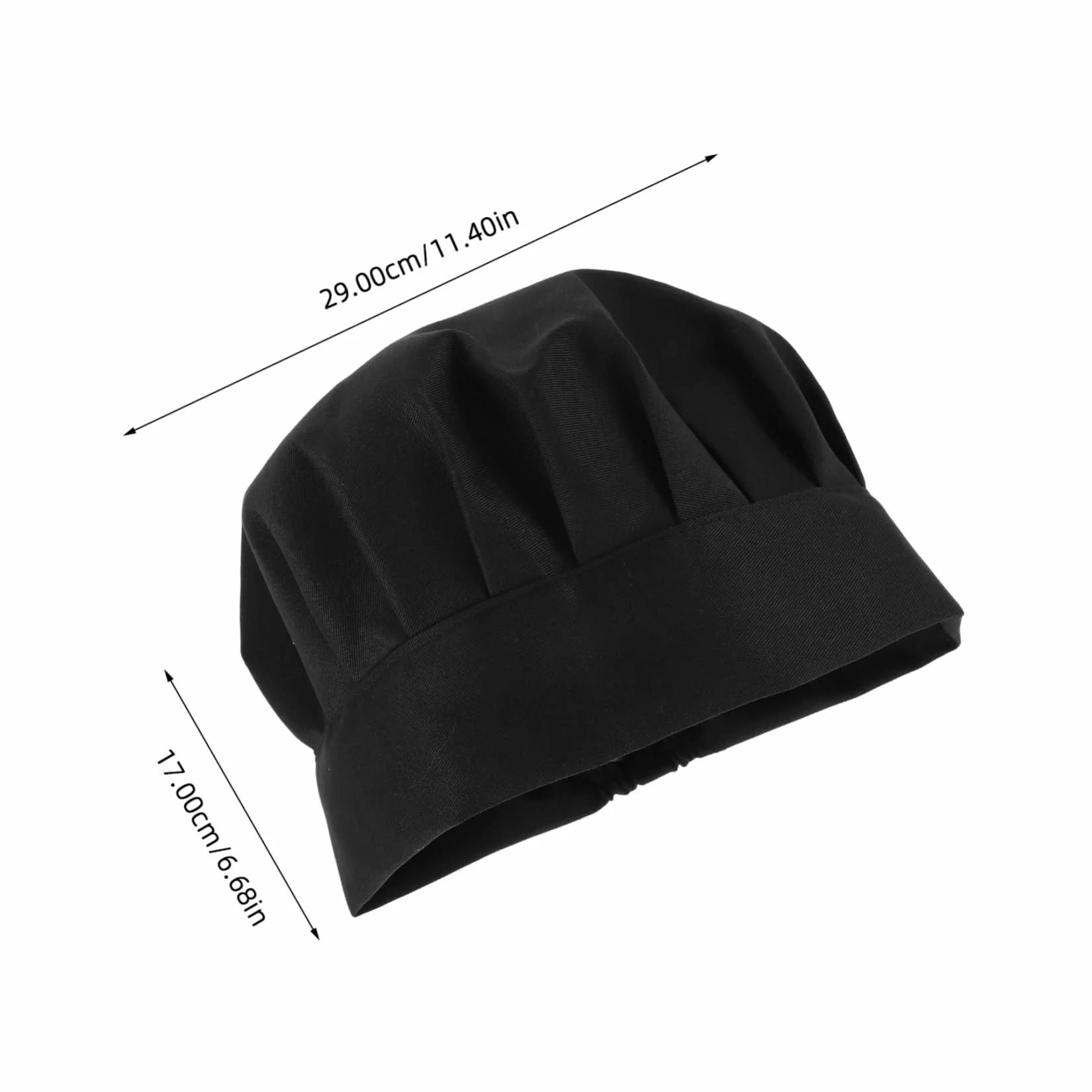 COLLBATH 2pcs Chef Hat Cook Cape Unisex Chef Hats Kitchen Kotelowa Czapka Oddychana Czaszki Czapki Czapki Kuchenne Czapki Cateringowe Dla Mężczyzn Kobiety Czarne