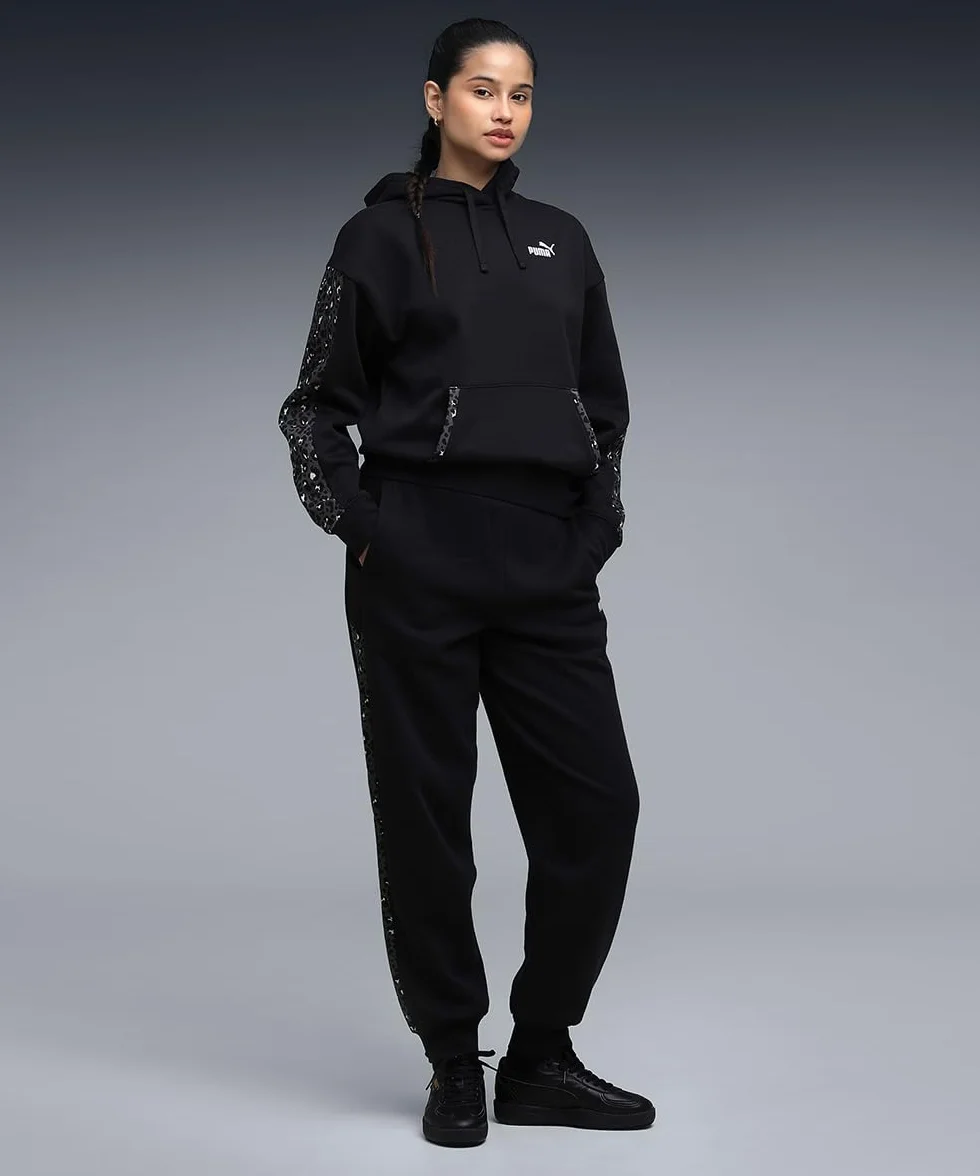 PUMA Ess Graphic Animal Comfort High-waist Sweatpants Fl Cl - Spodnie z dzianiny Kobiety