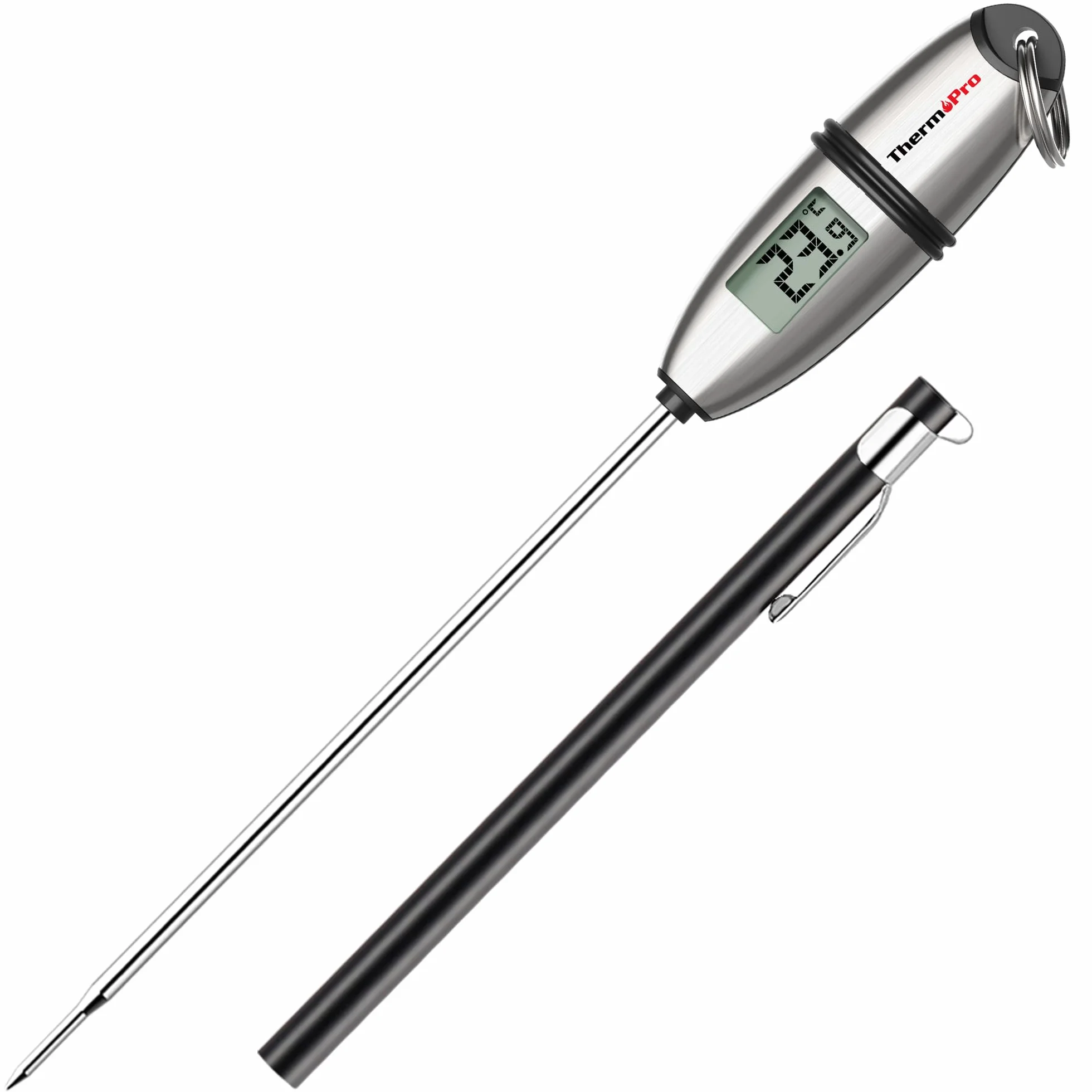 ThermoPro TP02S cyfrowy termometr do pieczenia, termometr do mięsa, uniwersalny termometr do gotowania, termometr kuchenny, termometr do grilla z długą sondą, do pieczenia, gotowania, grillowania