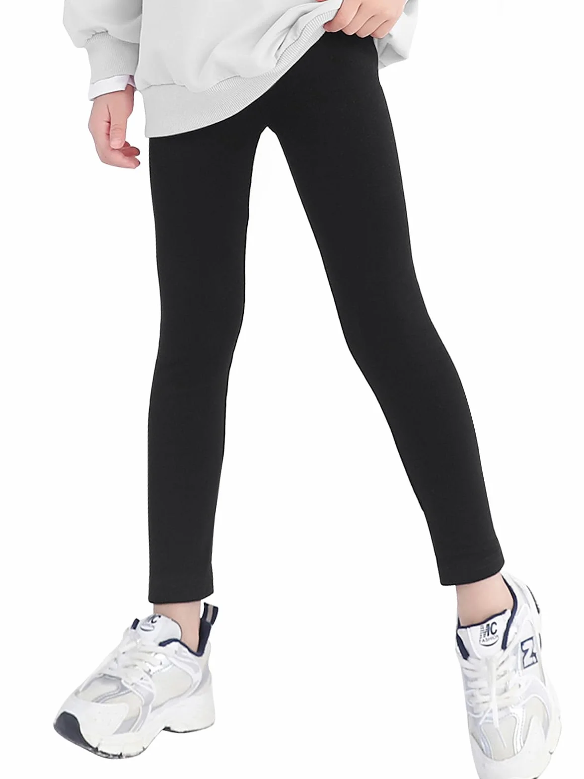 Soudittur Basic Legginsy dziewczęce spodnie sportowe bawełniane spodnie dziecięce długie