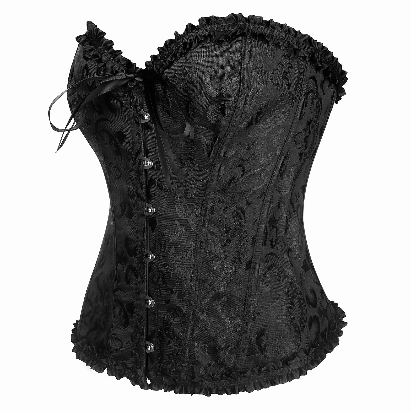 Jecarden Gorset damski czarny gorset top damski gorset gorset seksowny damski gorset top Aesthetic sznurowany biustonosz (XS-6XL)