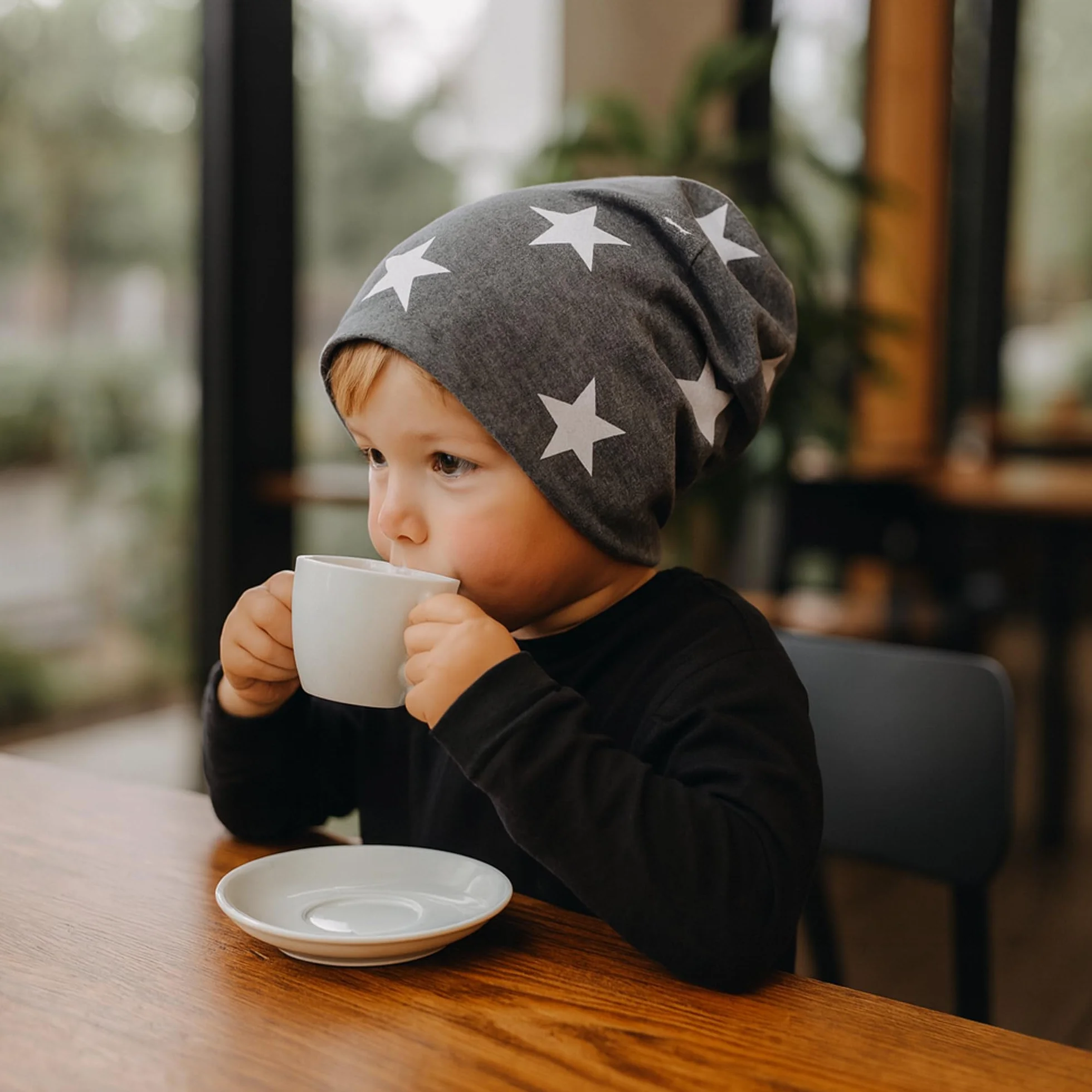 Jersey Slouch Beanie długa czapka unisex gwiazda bawełna dziecko dzieci kobiety mężczyźni