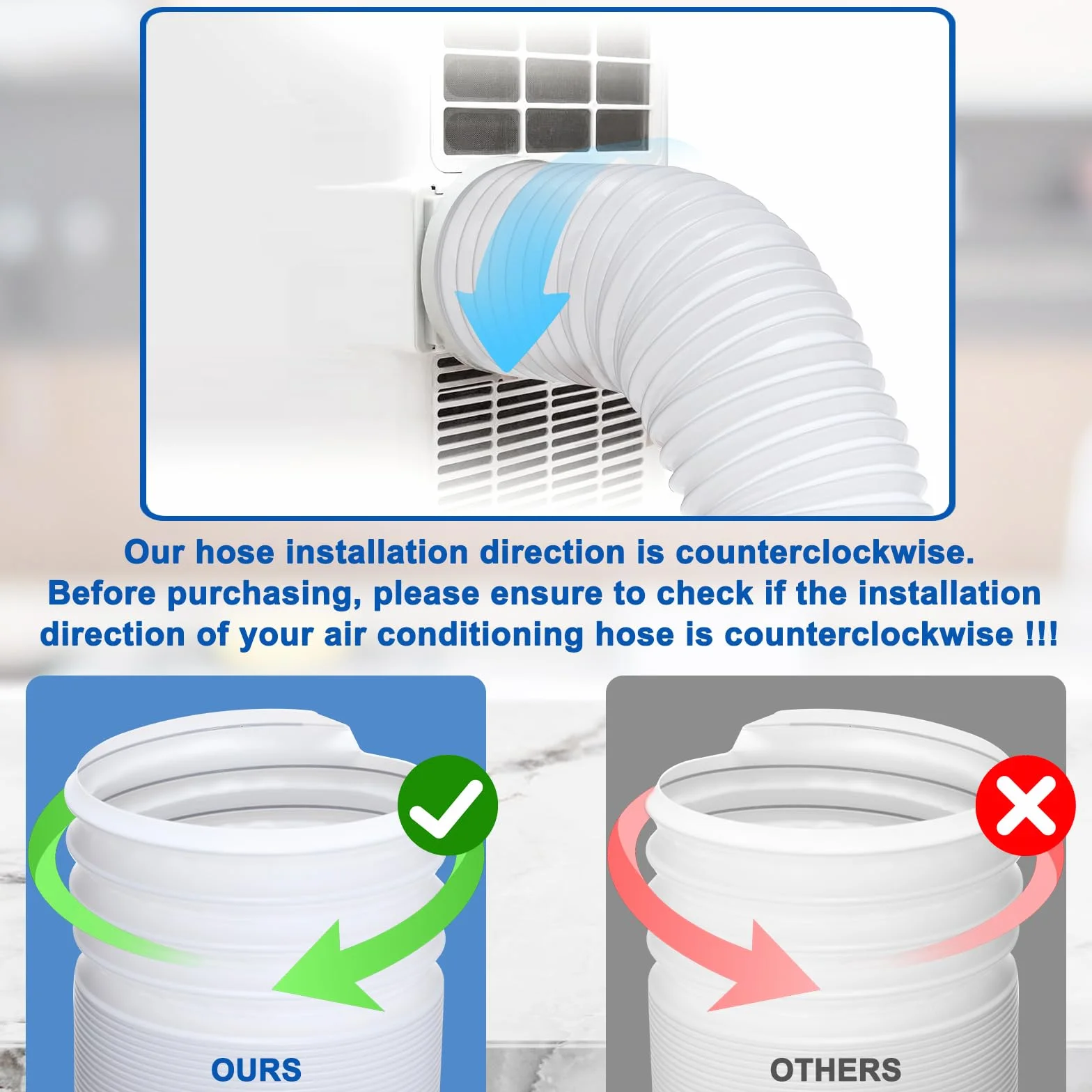 Wąż do Klimatyzacji Przenośny 150 mm 2M/3M Wąż Wylotowy do Klimatyzatora, Suszarki, Okapu Kuchennego (2M)