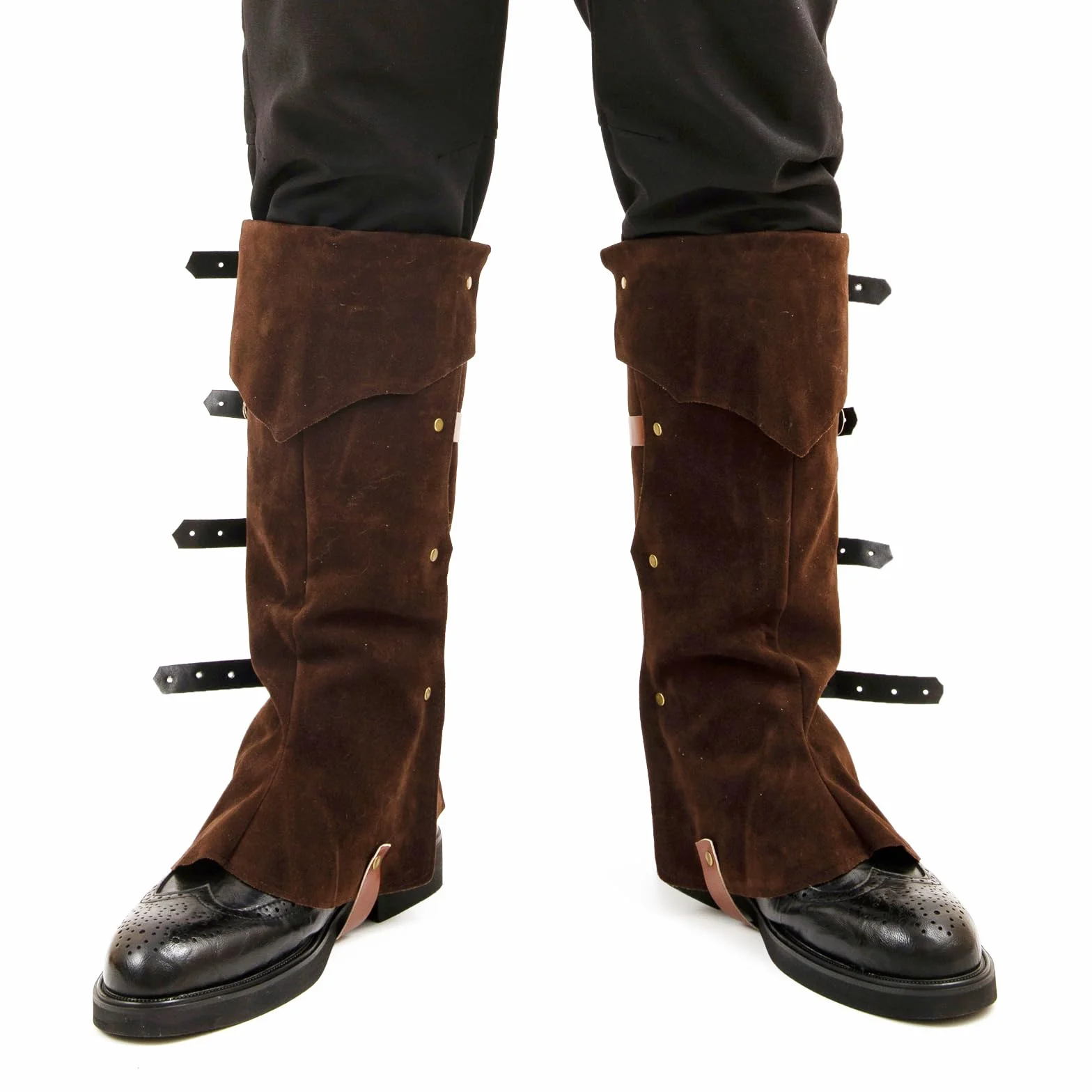 Nakładki na buty, sztuczna skóra, brązowe getry piratów, męskie i damskie, średniowieczne getry na buty, akcesoria do kostiumów karnawałowych, cosplay, Halloween, rycerzy, wojowników
