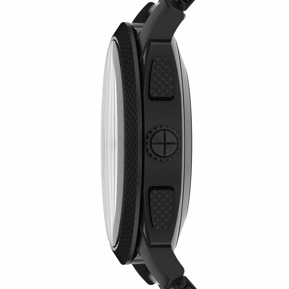 Fossil Men's Machine Gen 6 Hybrid Smartwatch, Black-Tone Stainless Steel z bransoletą Black-Tone Stainless Steel, FTW7062