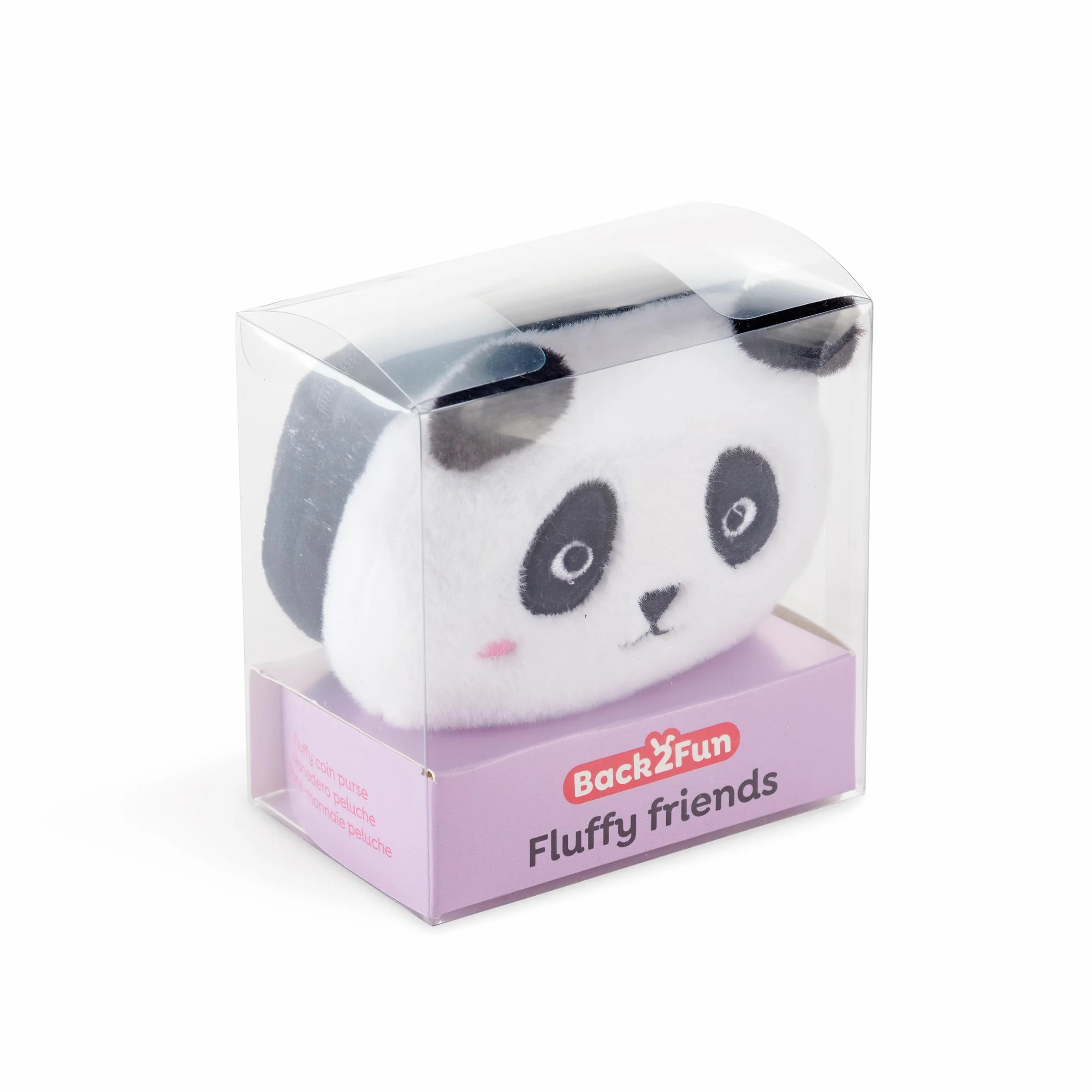 Back2Fun - Pluszowa portmonetka, wymiary 95 x 95 x 60 mm, czarny, biały, 95 x 95 x 60 mm, Panda
