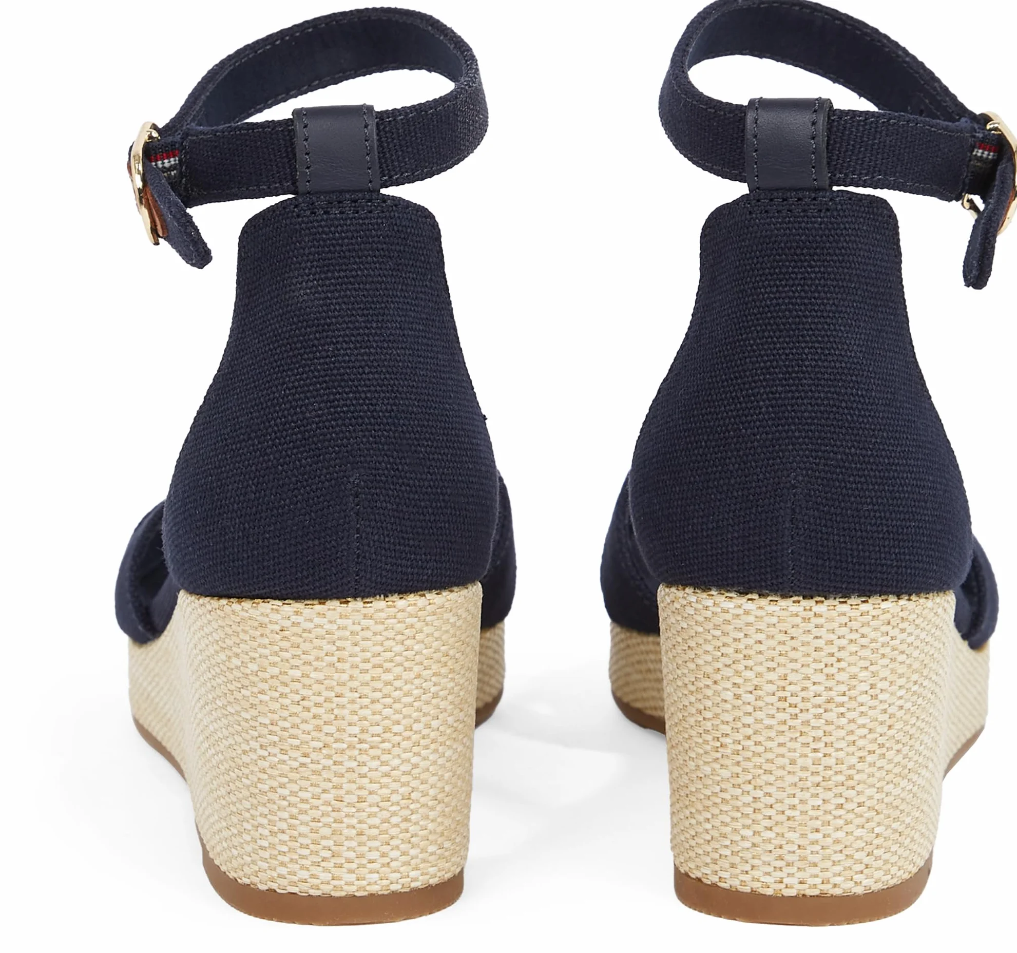 TOMMY HILFIGER Damska flaga CRISS-CROS MID WEDGE ESPAD Espadryle, niebieska (Space Blue), 36,5 UK, Niebieski kosmiczny niebieski, 40 EU