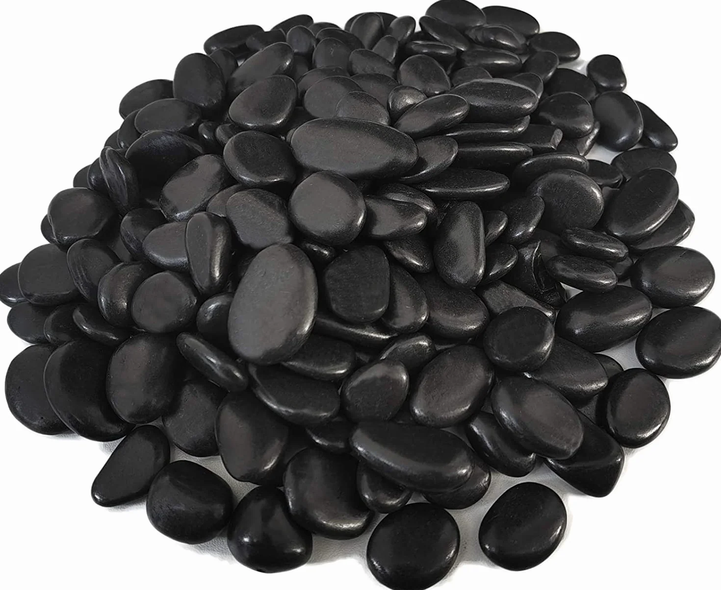 Czarne kamyki duże 10 kg dekoracyjne 5-8 cm polerowane naturalne kamienie rzeczne do ogrodu