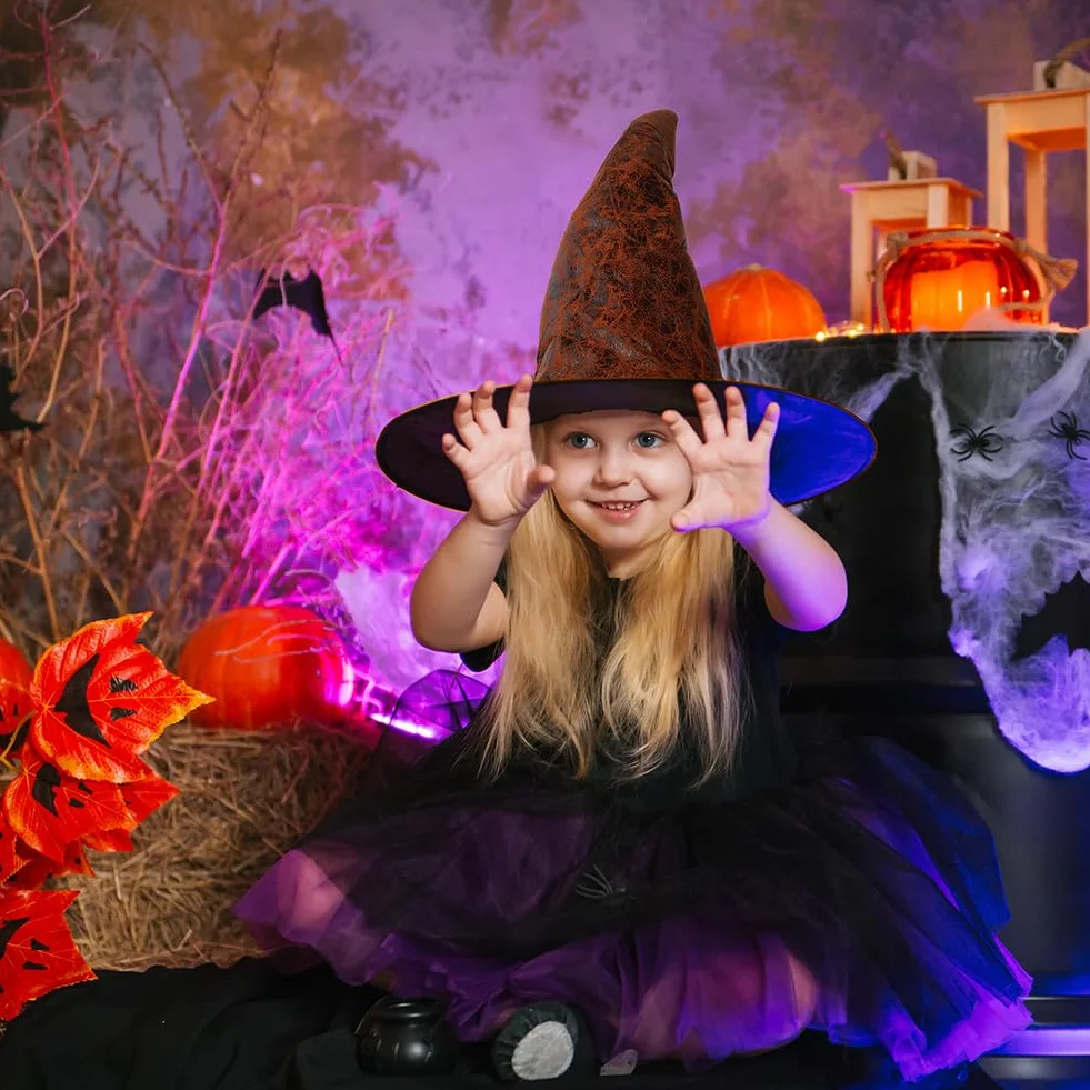 Aomig Kapelusz Czarownicy, Spiczaste Czapki, Dorosły Czarownica Kapelusz Na Imprezę kostiumową, Halloween, Specjalne Wakacje, Spotkania rodzinne, Urodziny