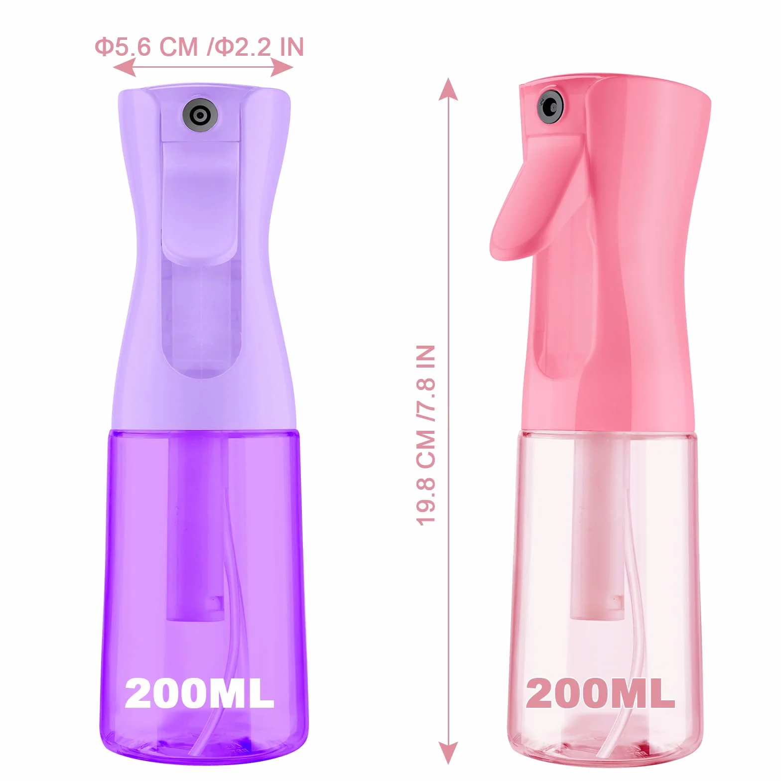 LOPHE 200 ml Butelka z Rozpylaczem Drobna Mgiełka 2-pak Mister Wodny