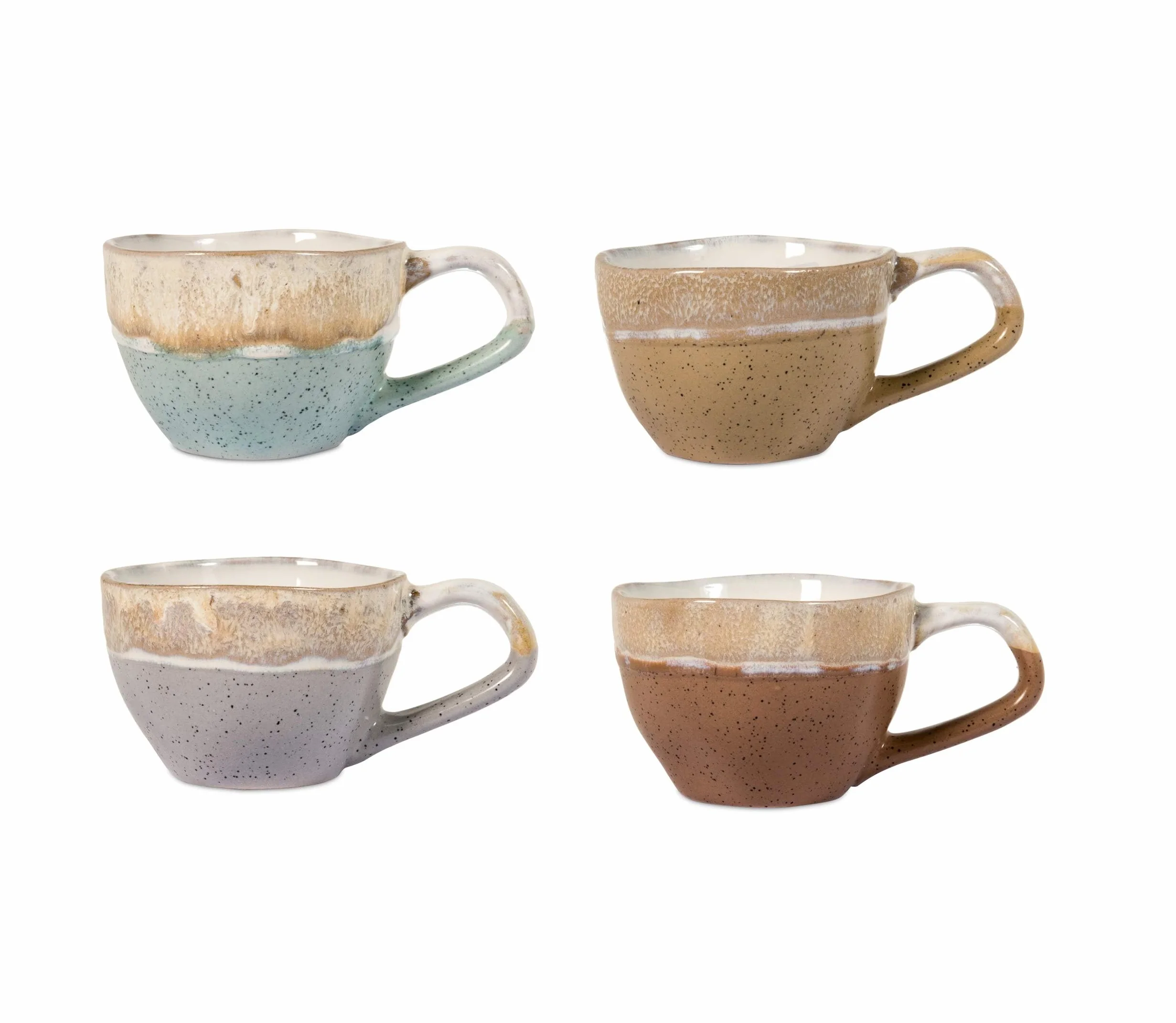 4 tazze caff malika in stoneware assortiti ccc110