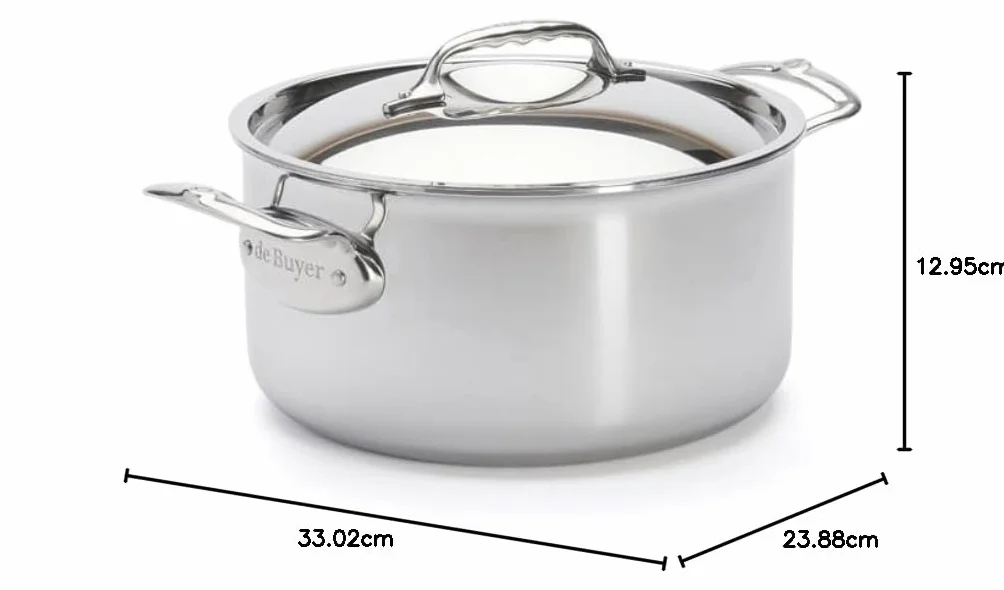 De Buyer AFFINITY garnek ze stali nierdzewnej 24 cm z pokrywką