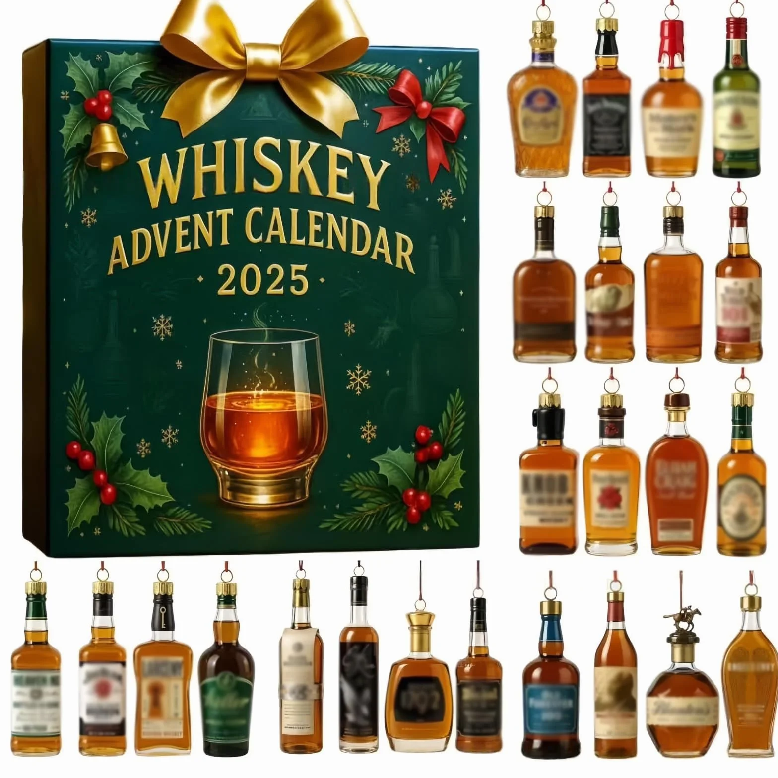Kalendarz Adwentowy Whisky 24 Ozdoby Bożonarodzeniowy