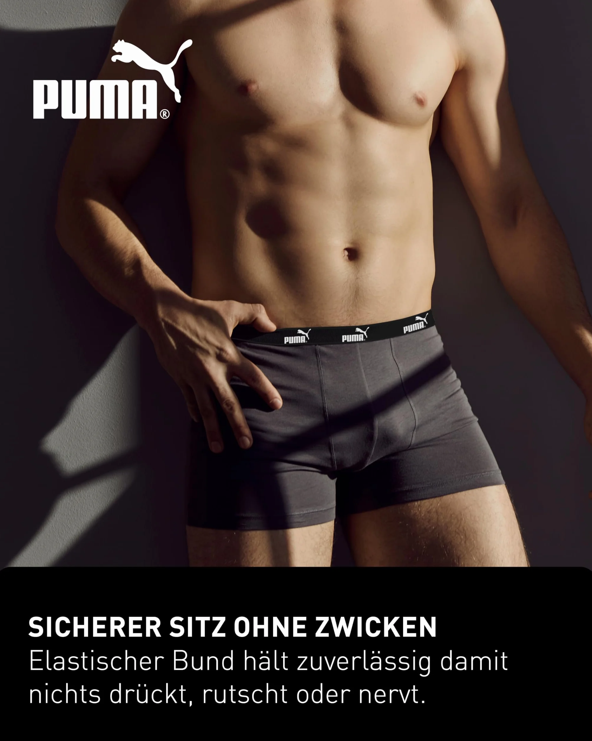PUMA Bokserki męskie, 6 sztuk, Basic Black Limited Edition