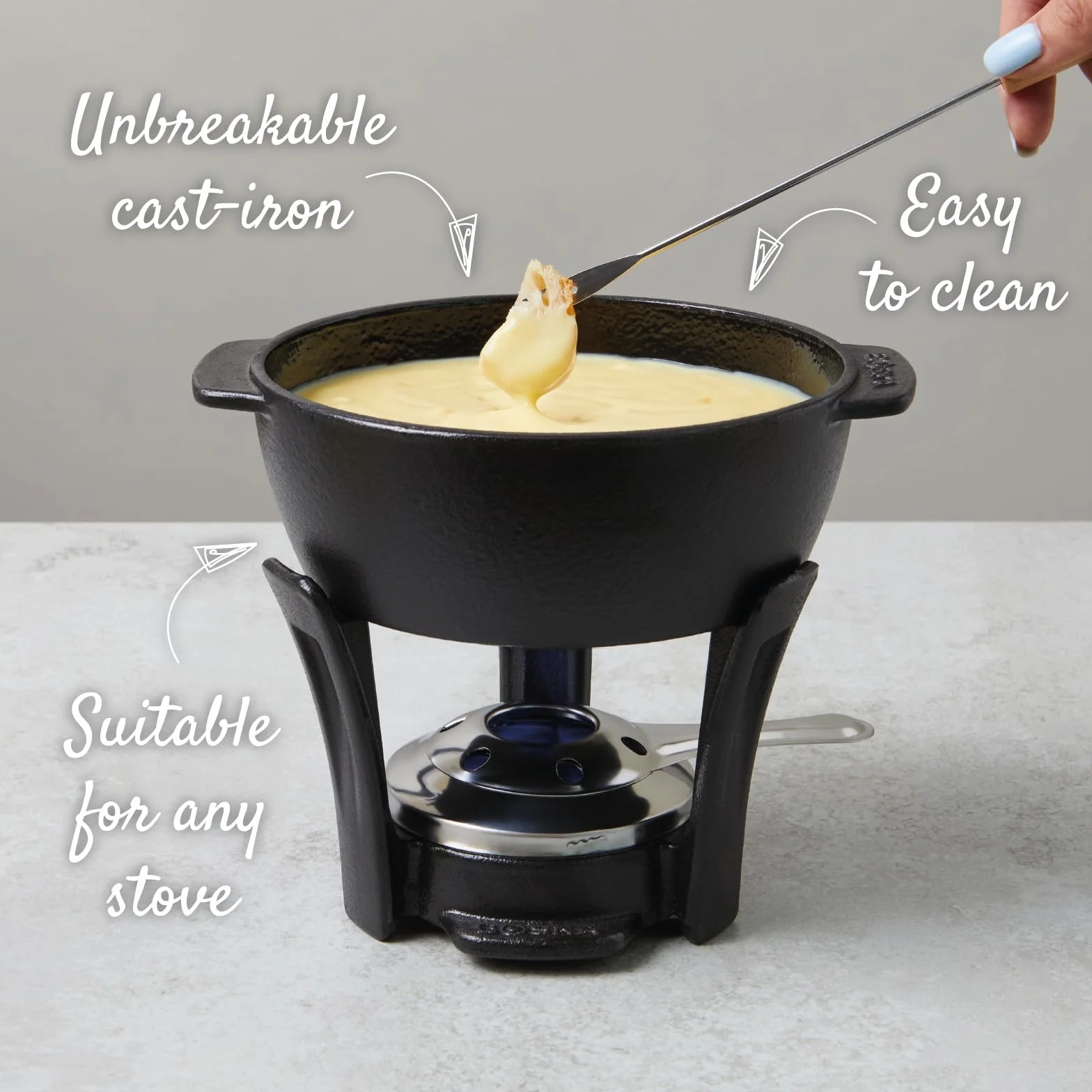 BOSKA Zestaw do fondue Party Pro 1,1 l - fondue - fondue serowe - fondue do fondue