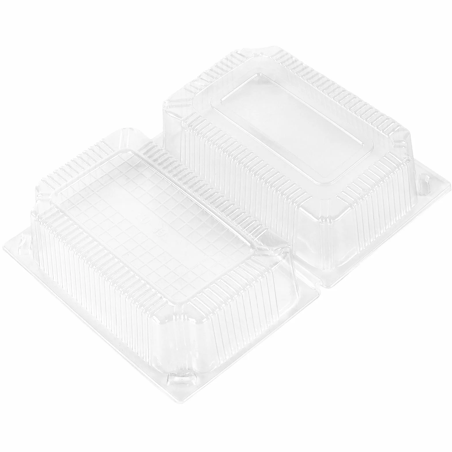 Przezroczyste pudełka na babeczki 100 sztuk 18,5 x 12 x 9,5 cm z pokrywką