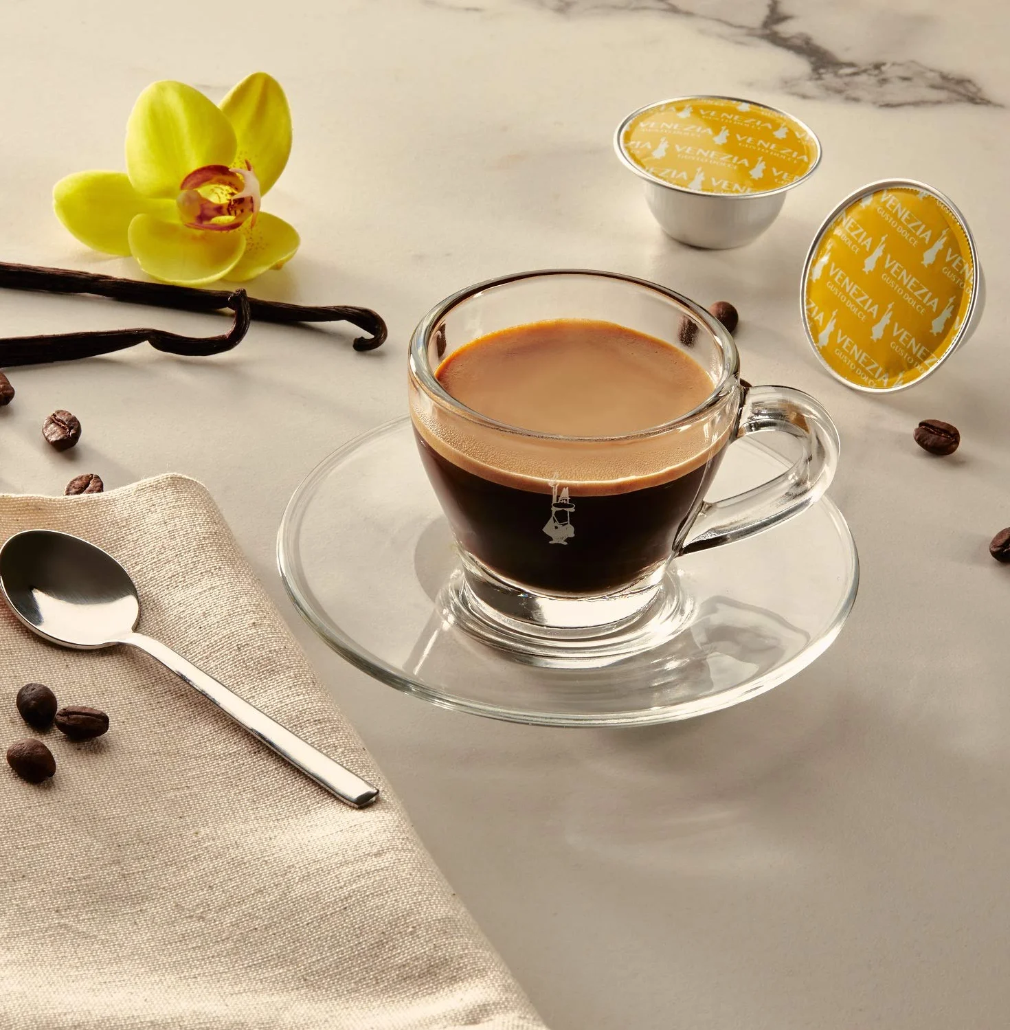 Bialetti DCRAST0008 DCRAST0006 filiżanki do cappuccino, szkło